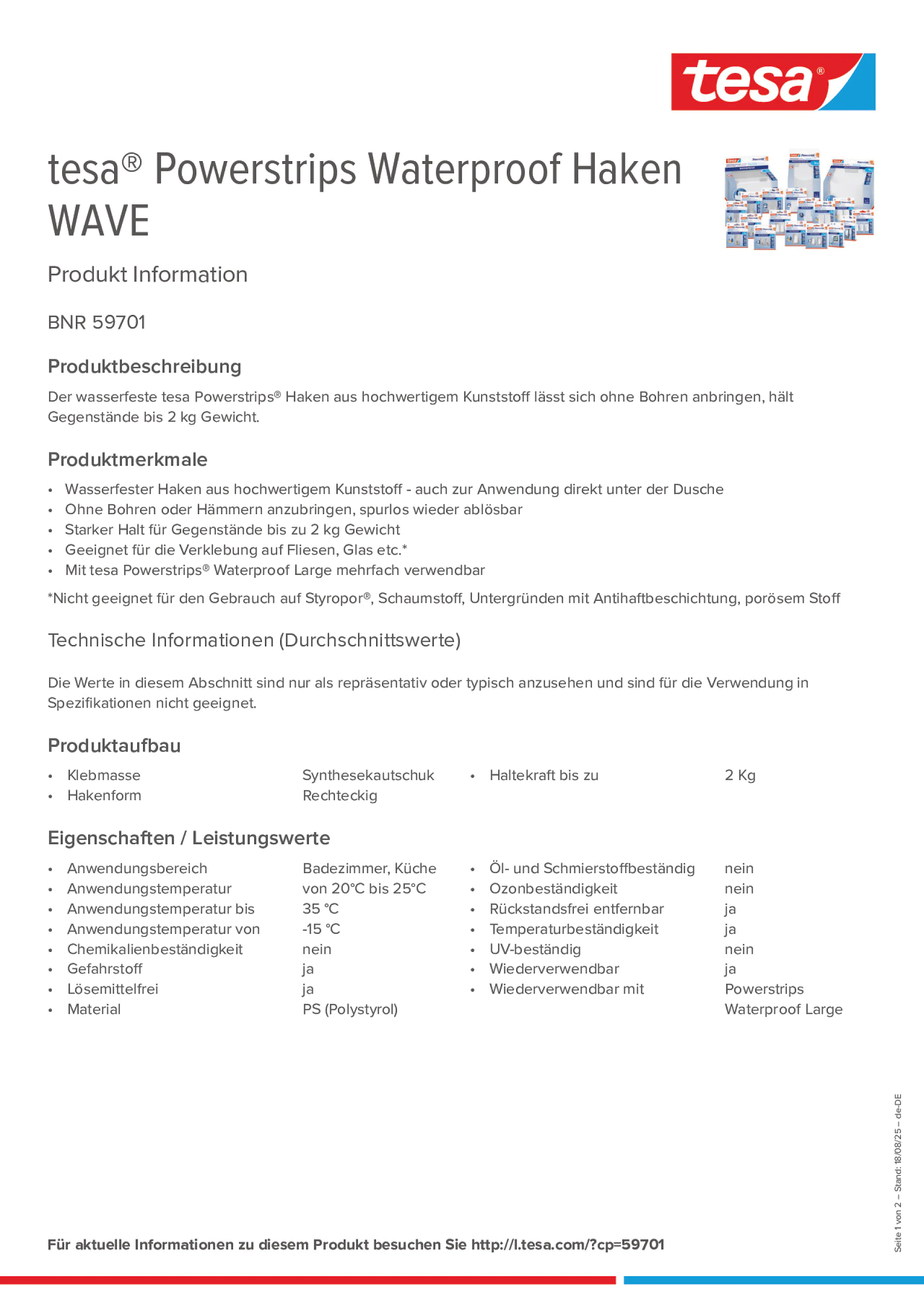 Product information_tesa® Powerstrips 59701_de-DE