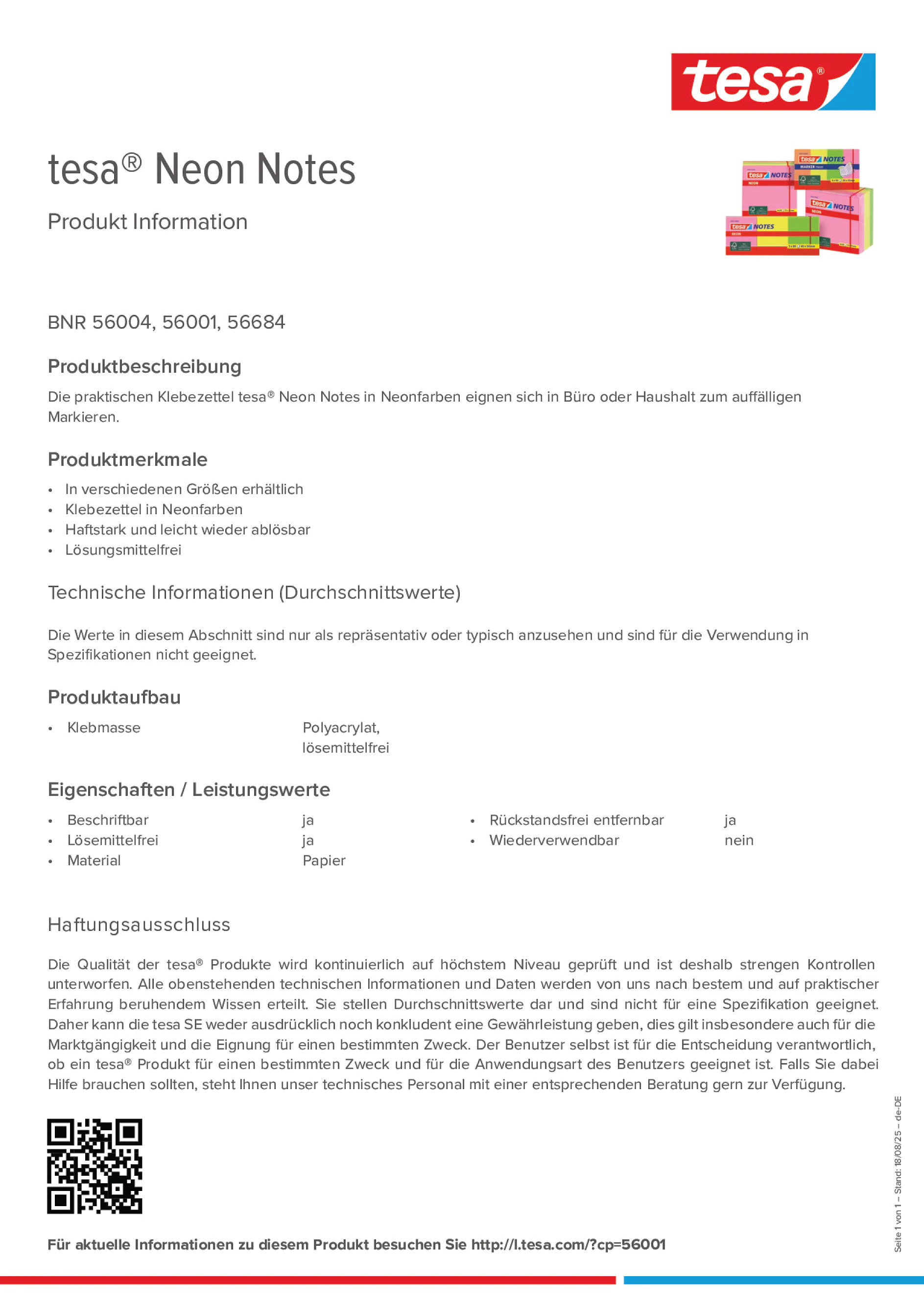Product information_tesa® 56001_de-DE
