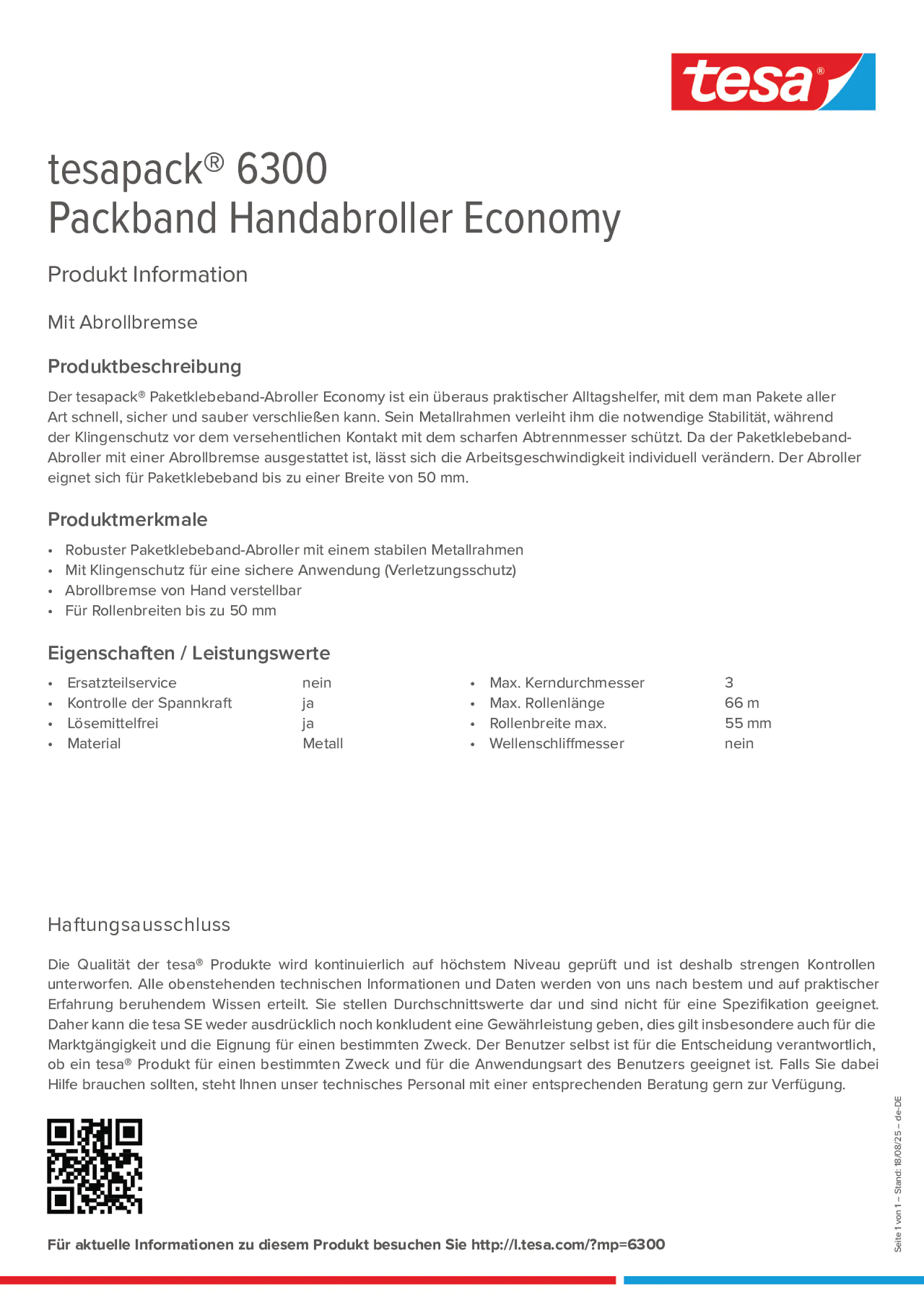 Product information_tesapack® 06300_de-DE