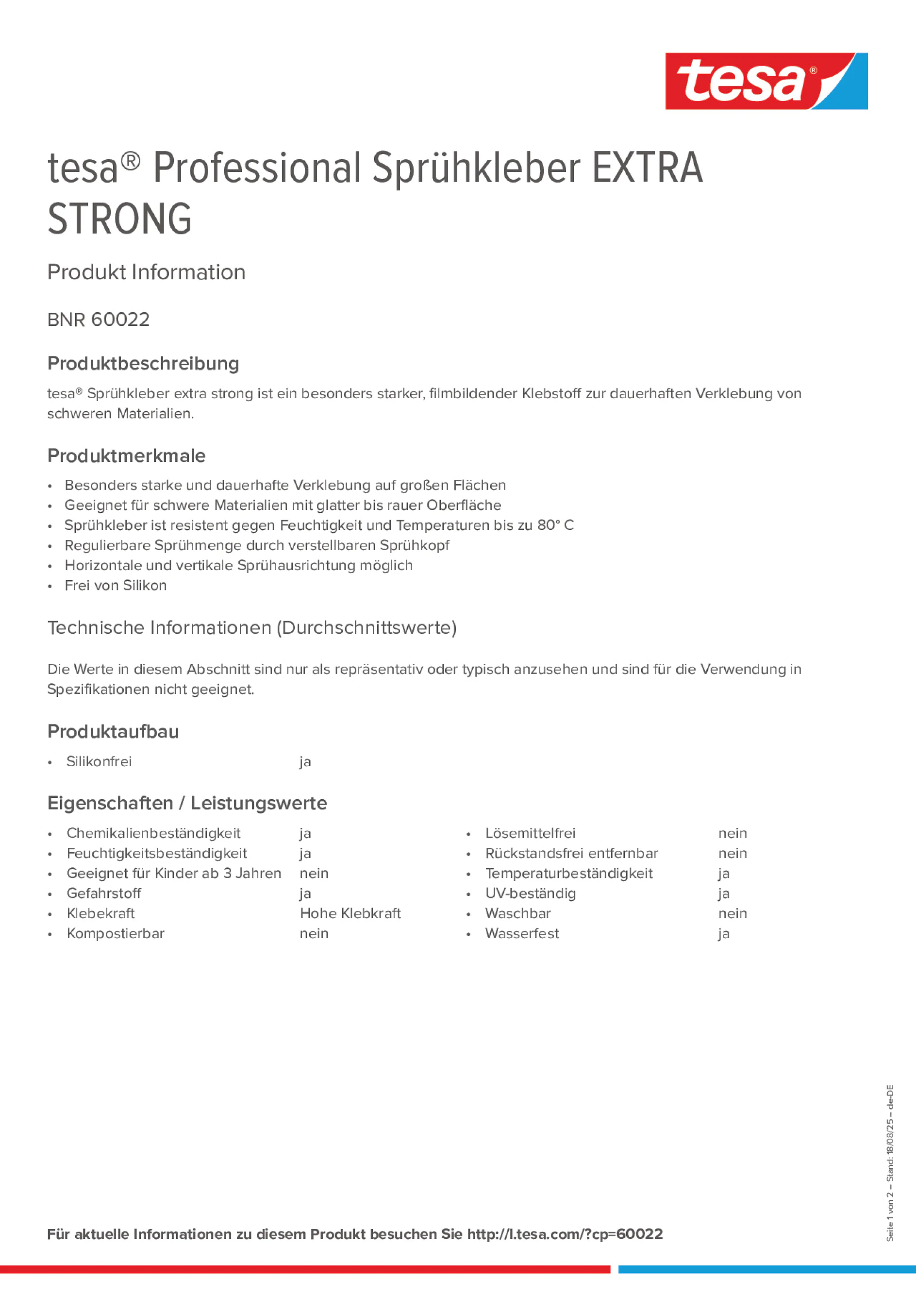 Product information_tesa® Professional 60022_de-DE
