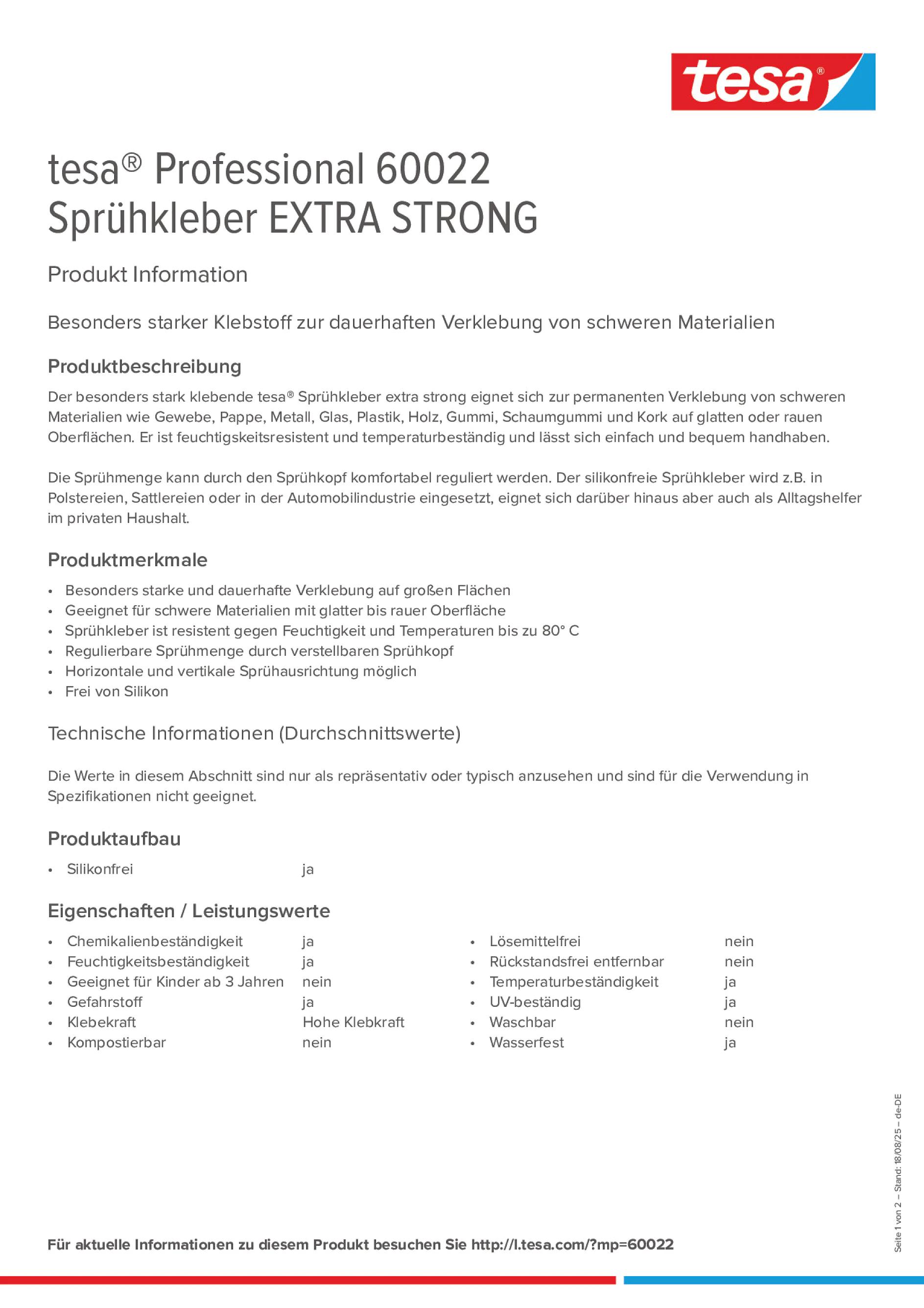 Product information_tesa® Professional 60022_de-DE