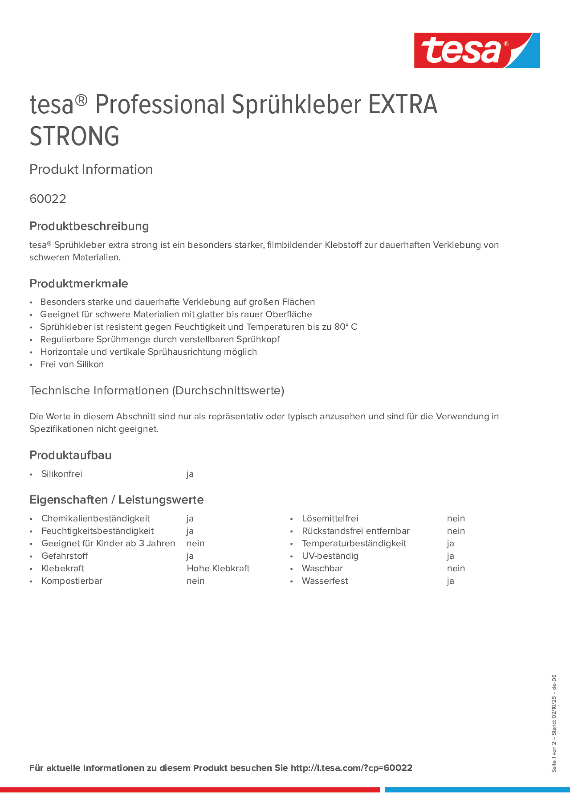 Product information_tesa® Professional 60022_de-DE