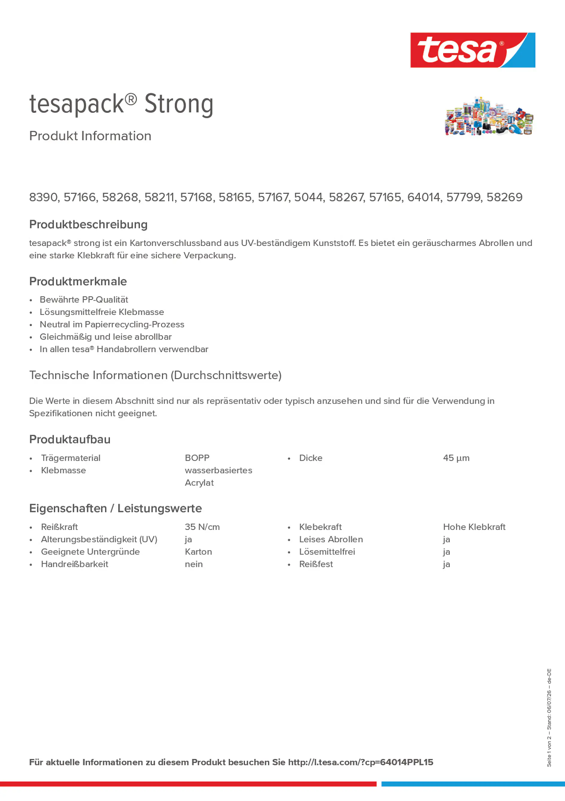 Product information_tesapack® 64014PPL15_de-DE