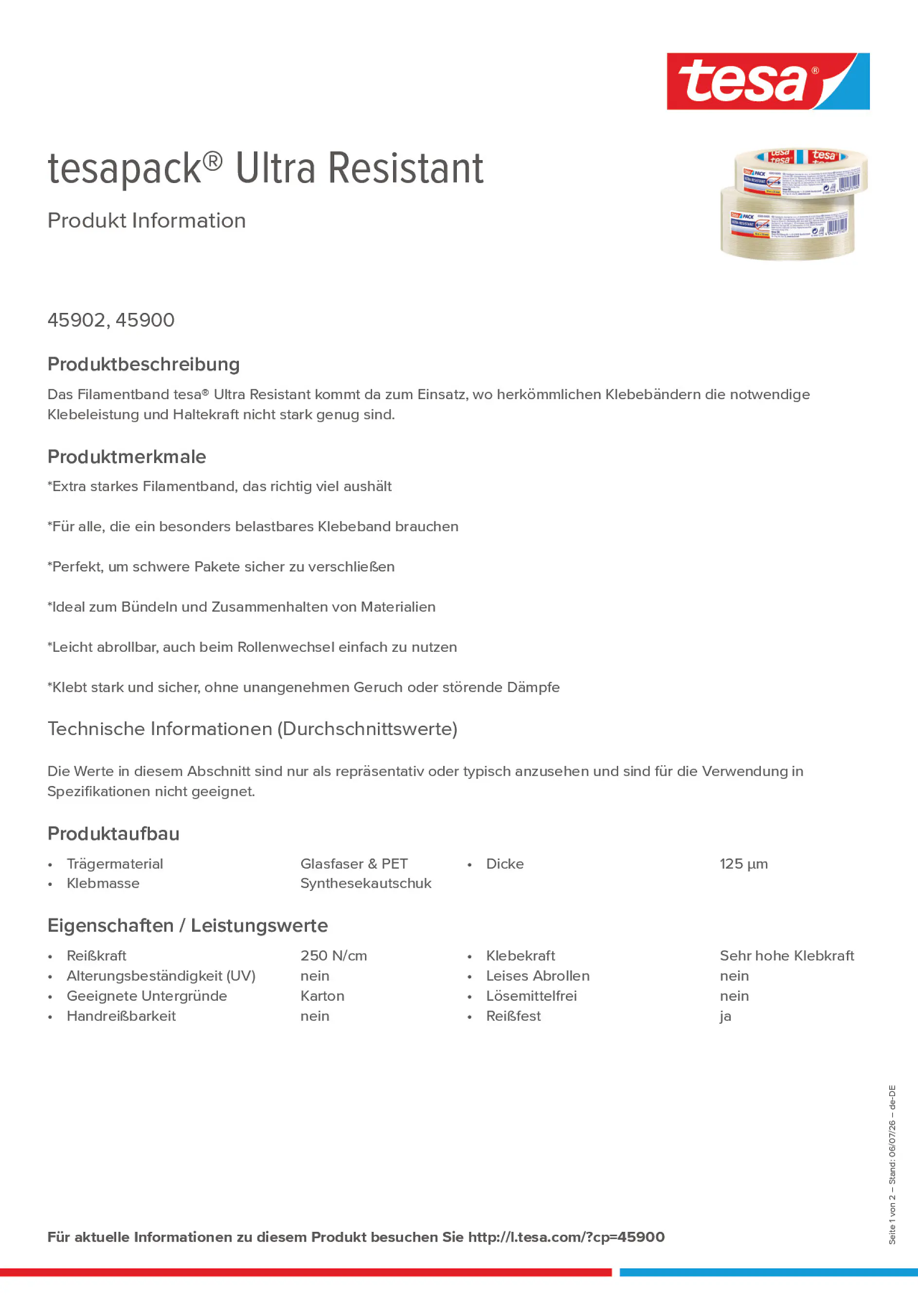 Product information_tesapack® 45900_de-DE