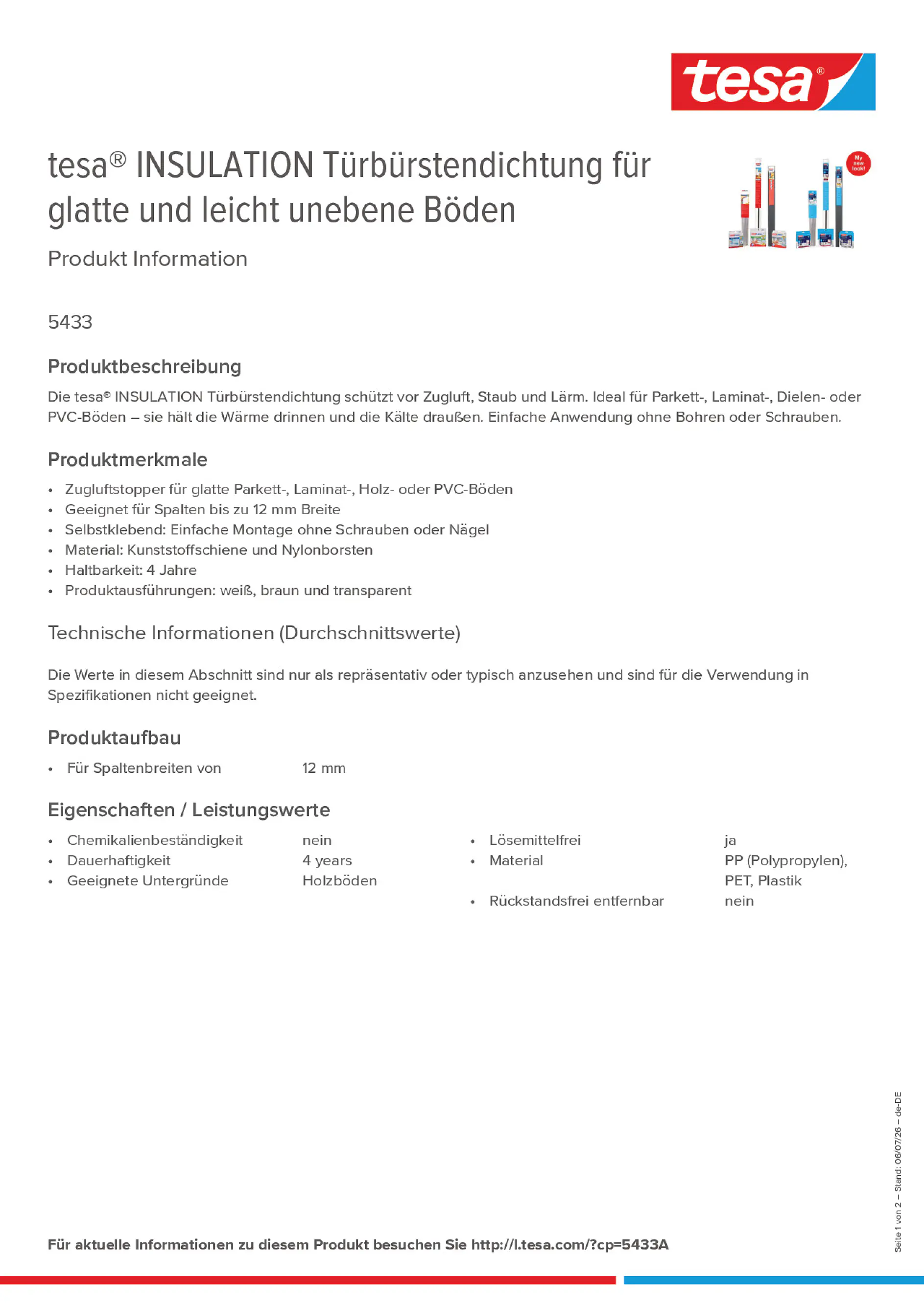 Product information_tesa® 5433A_de-DE