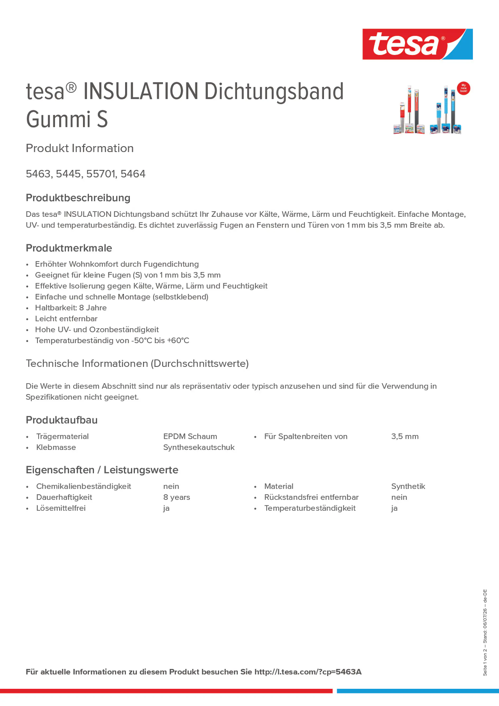 Product information_tesa® 5463A_de-DE