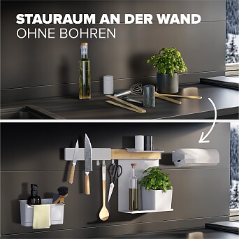 Küchenorganizer Kombi Set XL ohne Bohren | tesa®