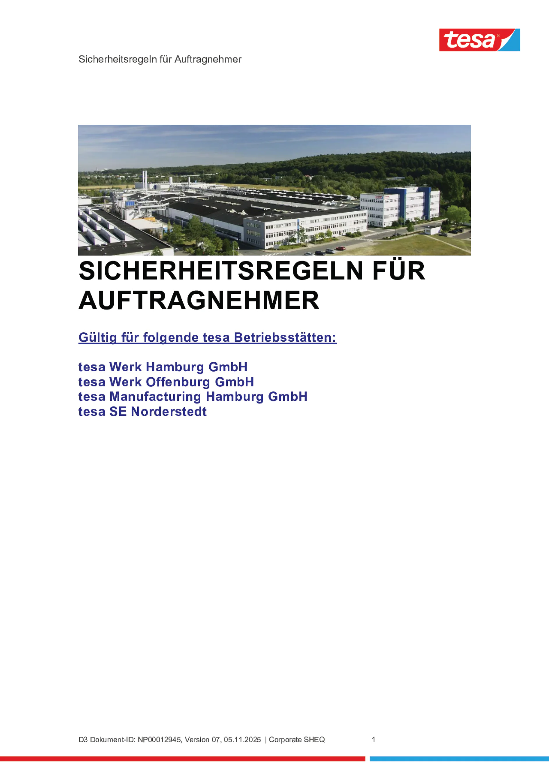 Sicherheitsregeln für Auftragnehmer (Deutschland)