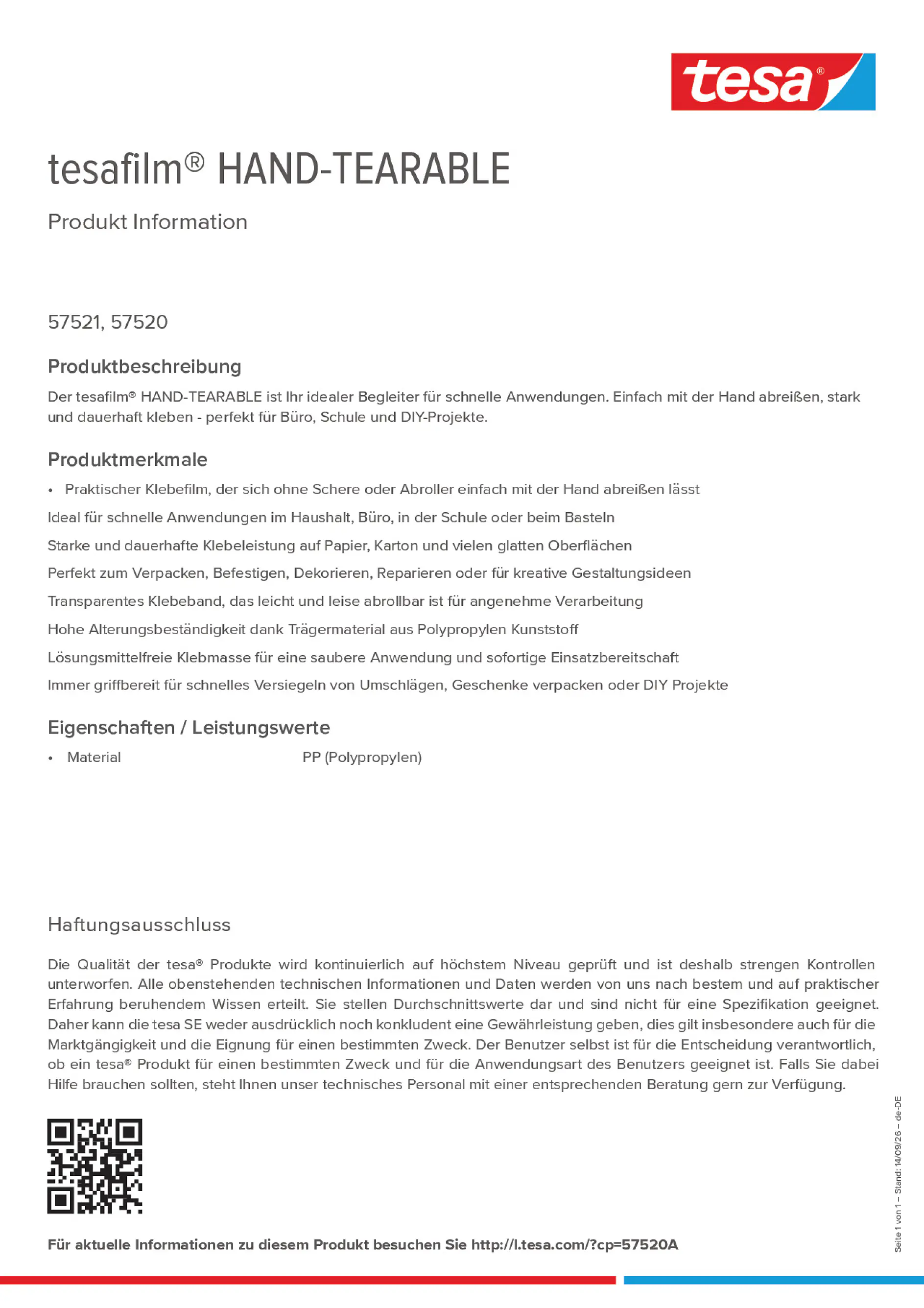 Product information_tesafilm® 57520A_de-DE