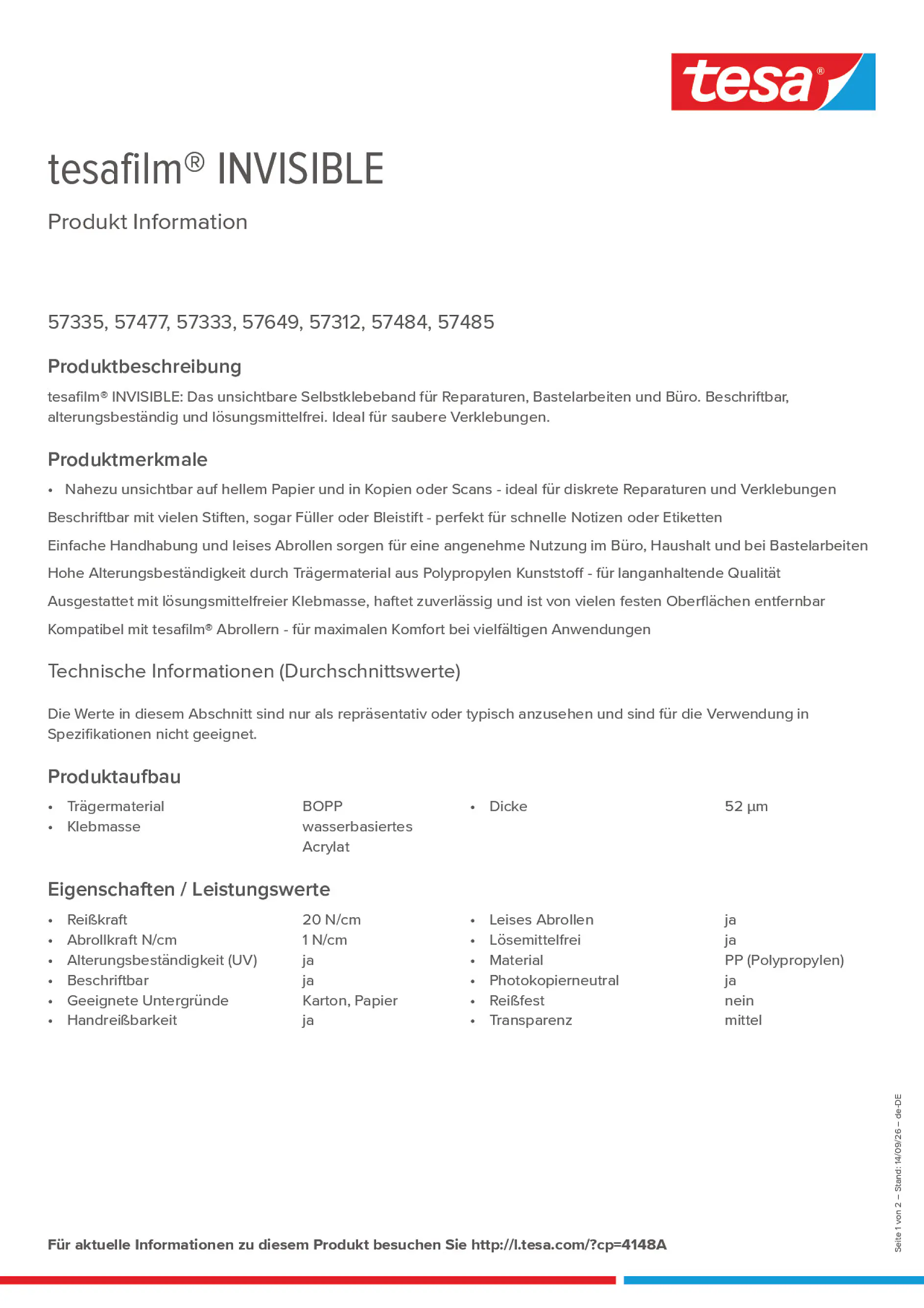 Product information_tesafilm® 4148A_de-DE