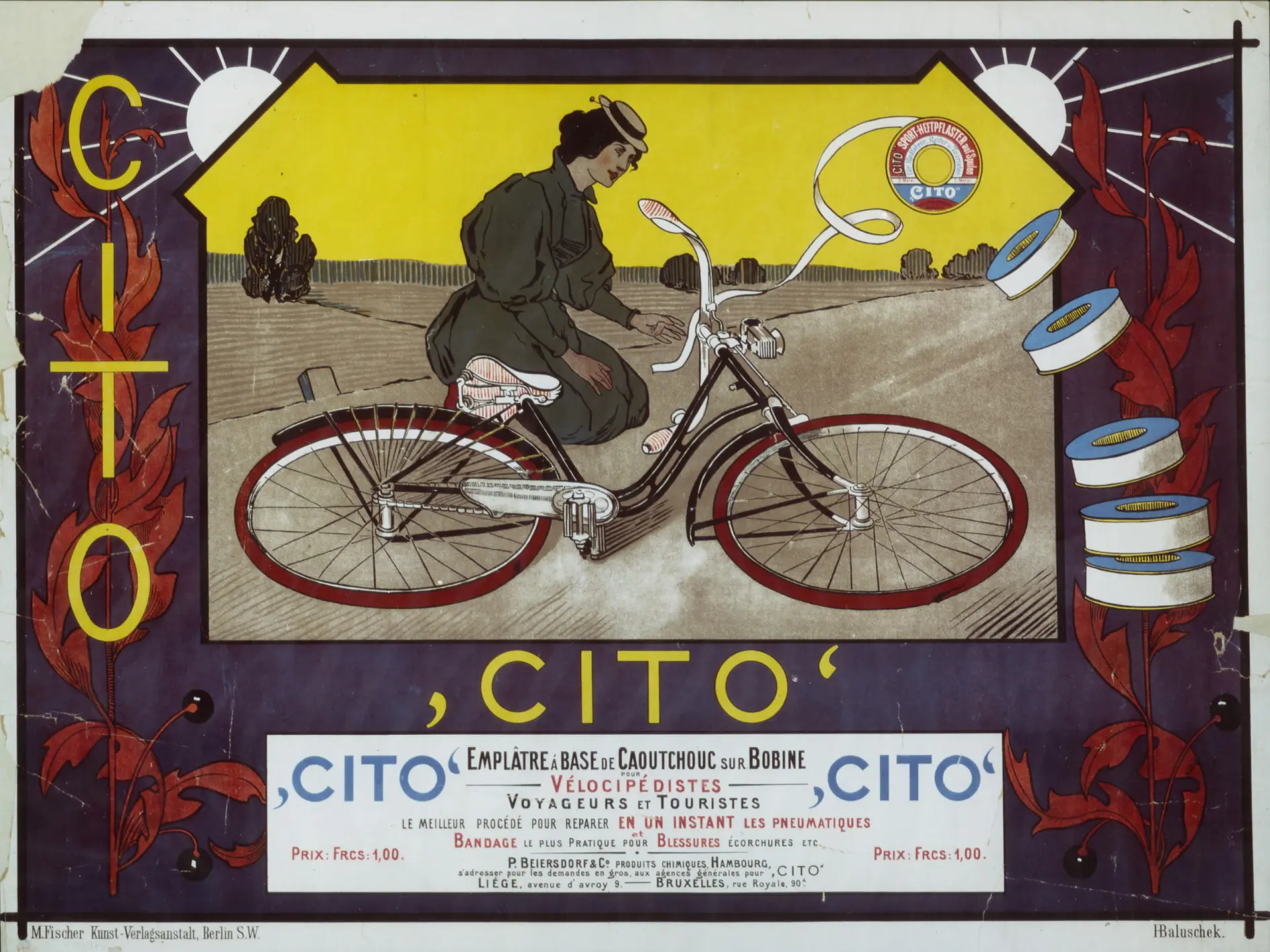 1896 Belgien Cito Werbeplakat