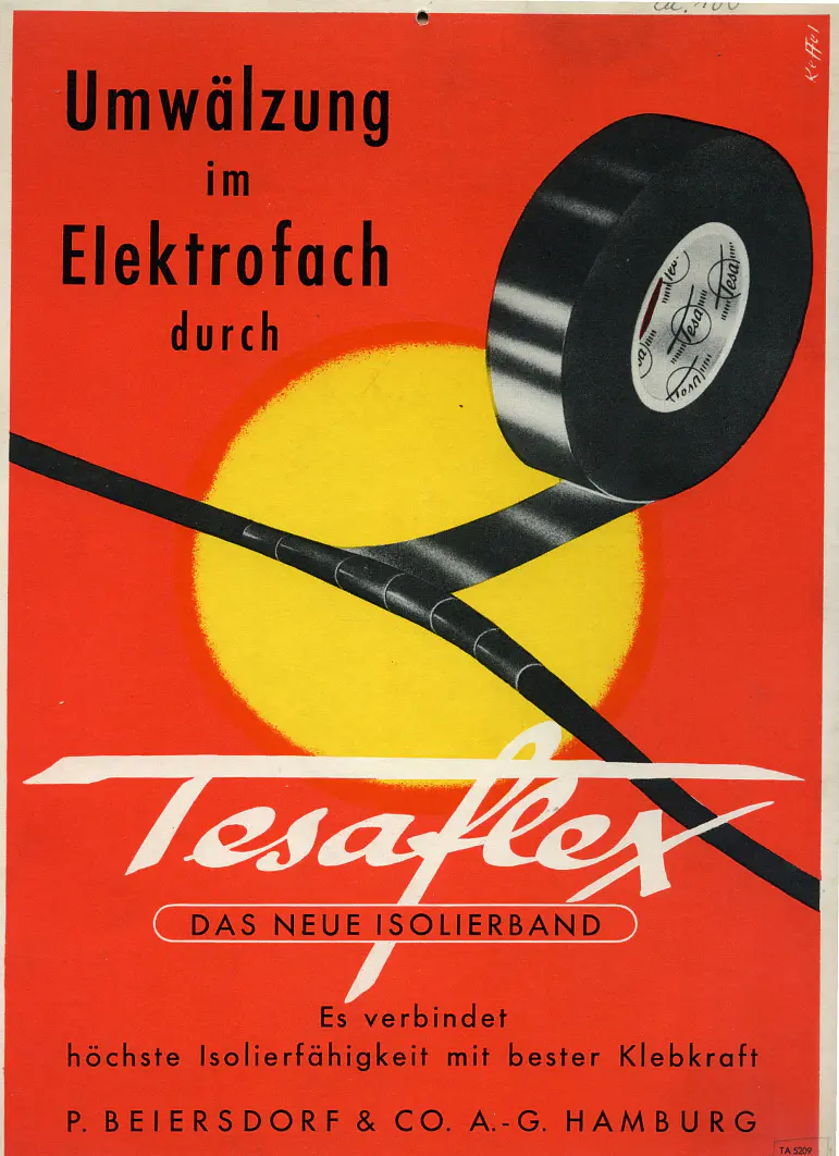 1952 Deutschland tesaflex Werbeanzeige