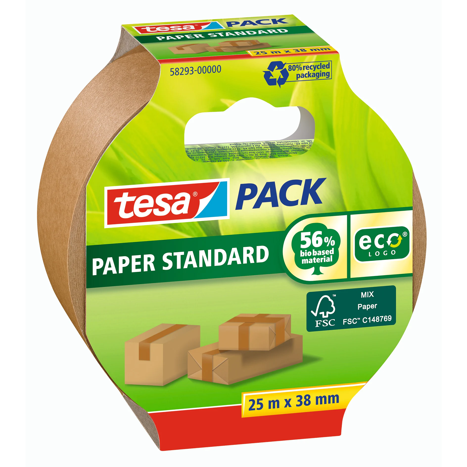 [en-en]&nbsp;tesapack Paper Standard ecoLogo 25m x 38mm