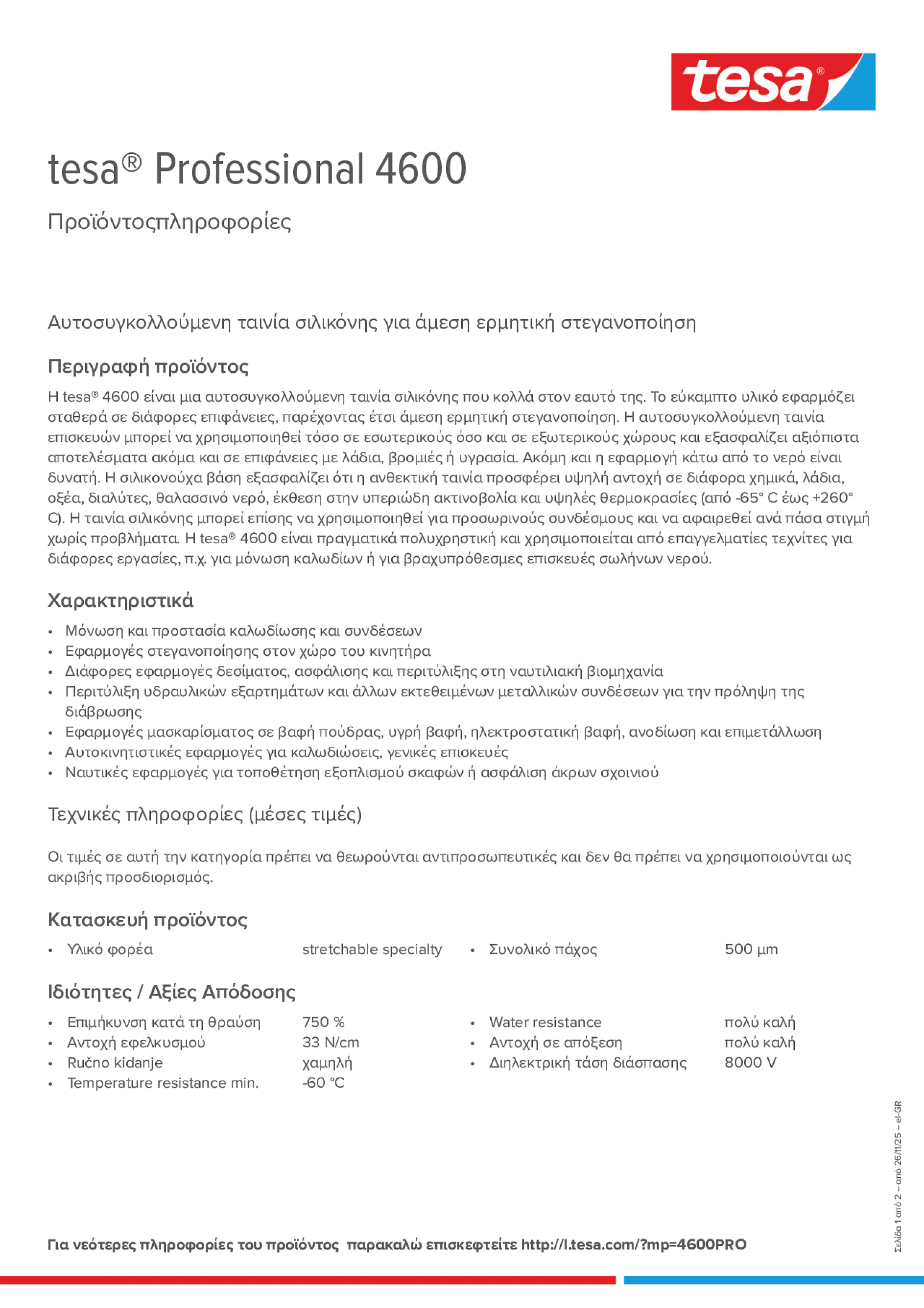 Product information_tesa® Professional 04600_el-GR
