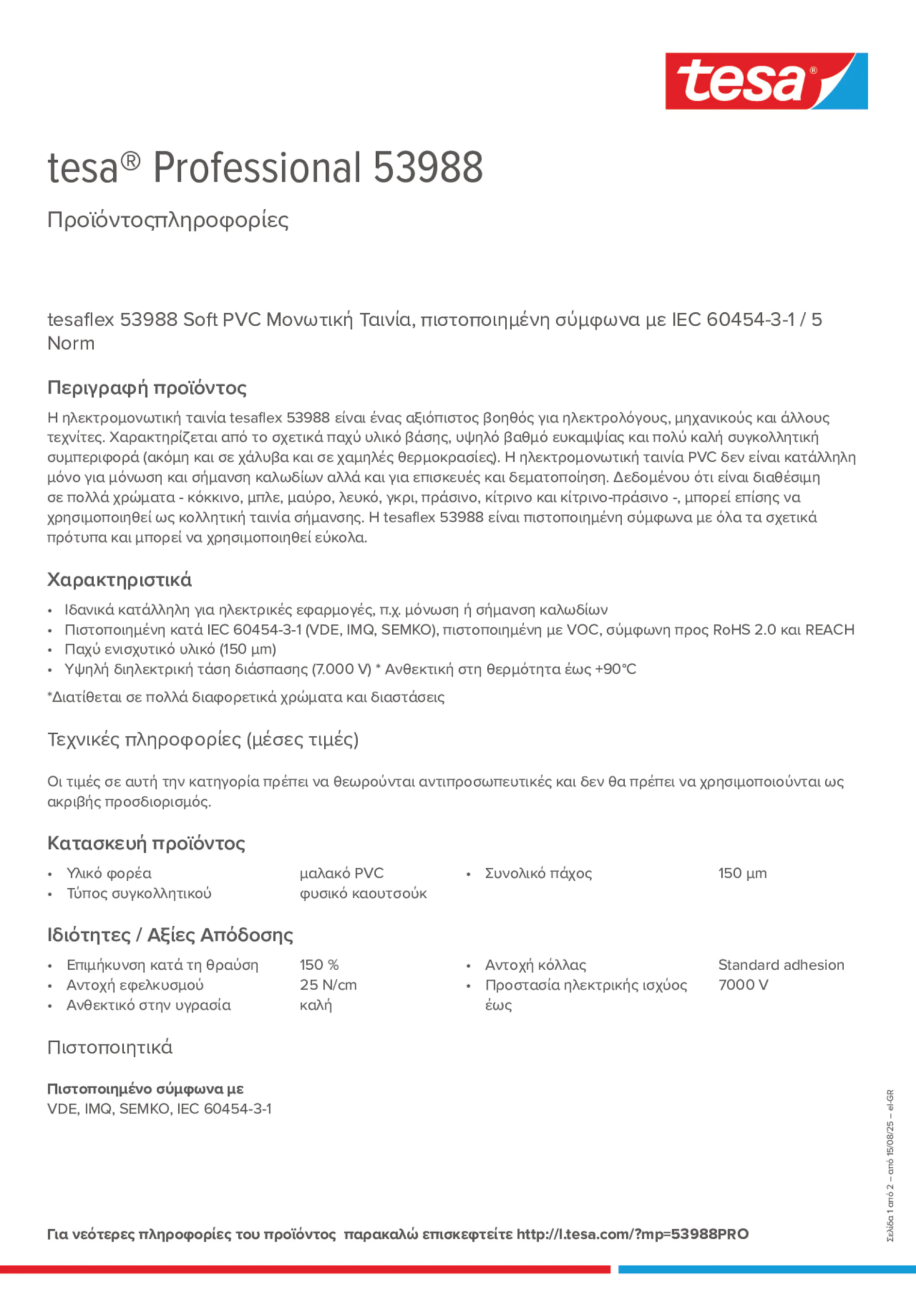 Product information_tesa® Professional 53988_el-GR