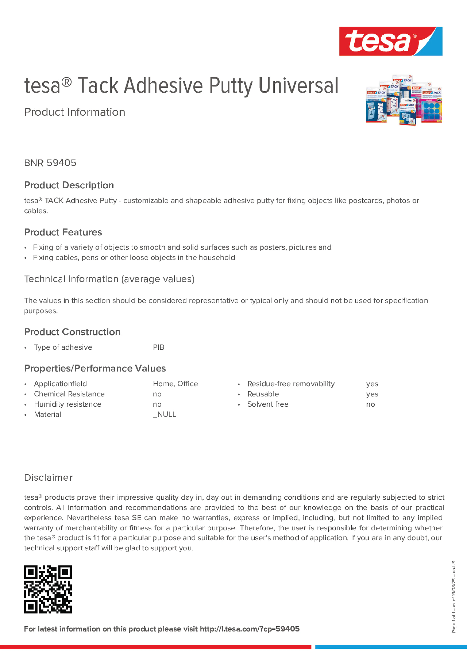 Product information_tesa® Tack 59405_en
