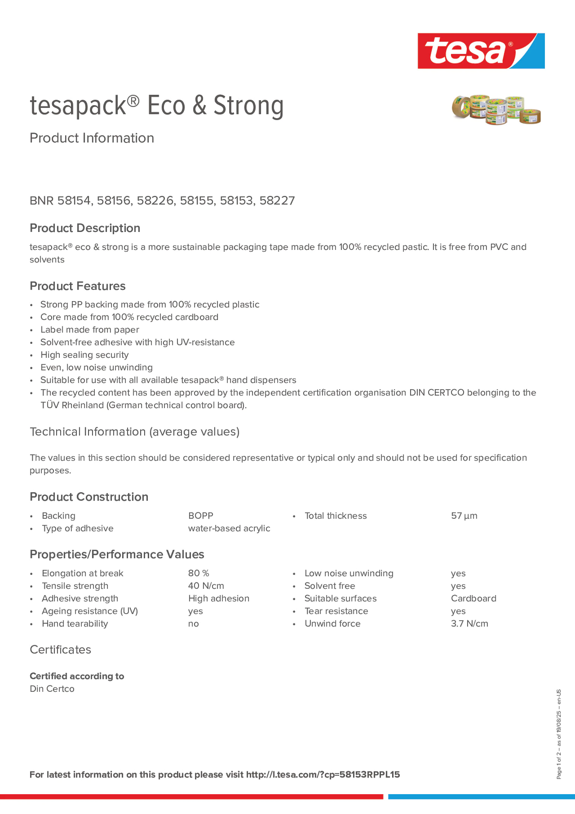 Product information_tesapack® 58154_en
