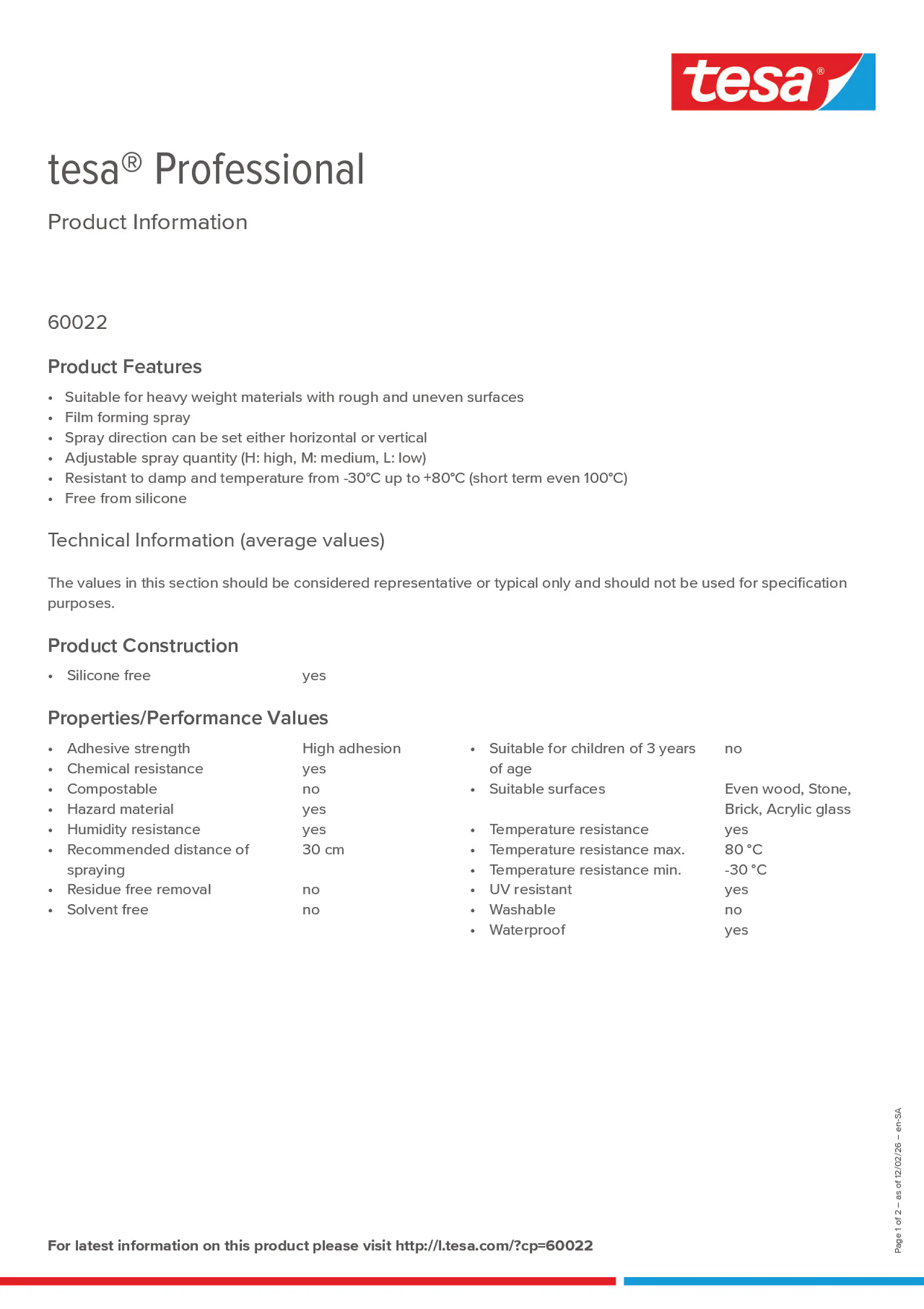 Product information_tesa® Professional 60022_ar-AE_en-AE