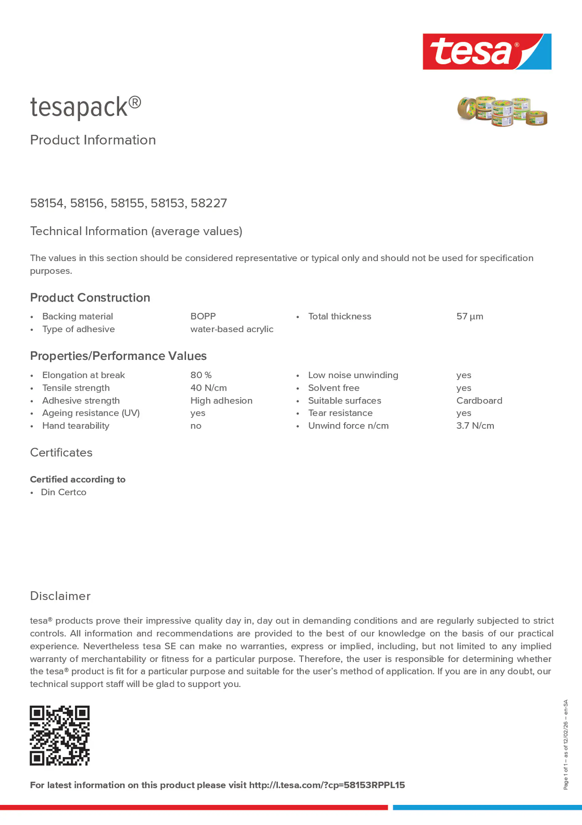 Product information_tesapack® 58154_ar-AE_en-AE