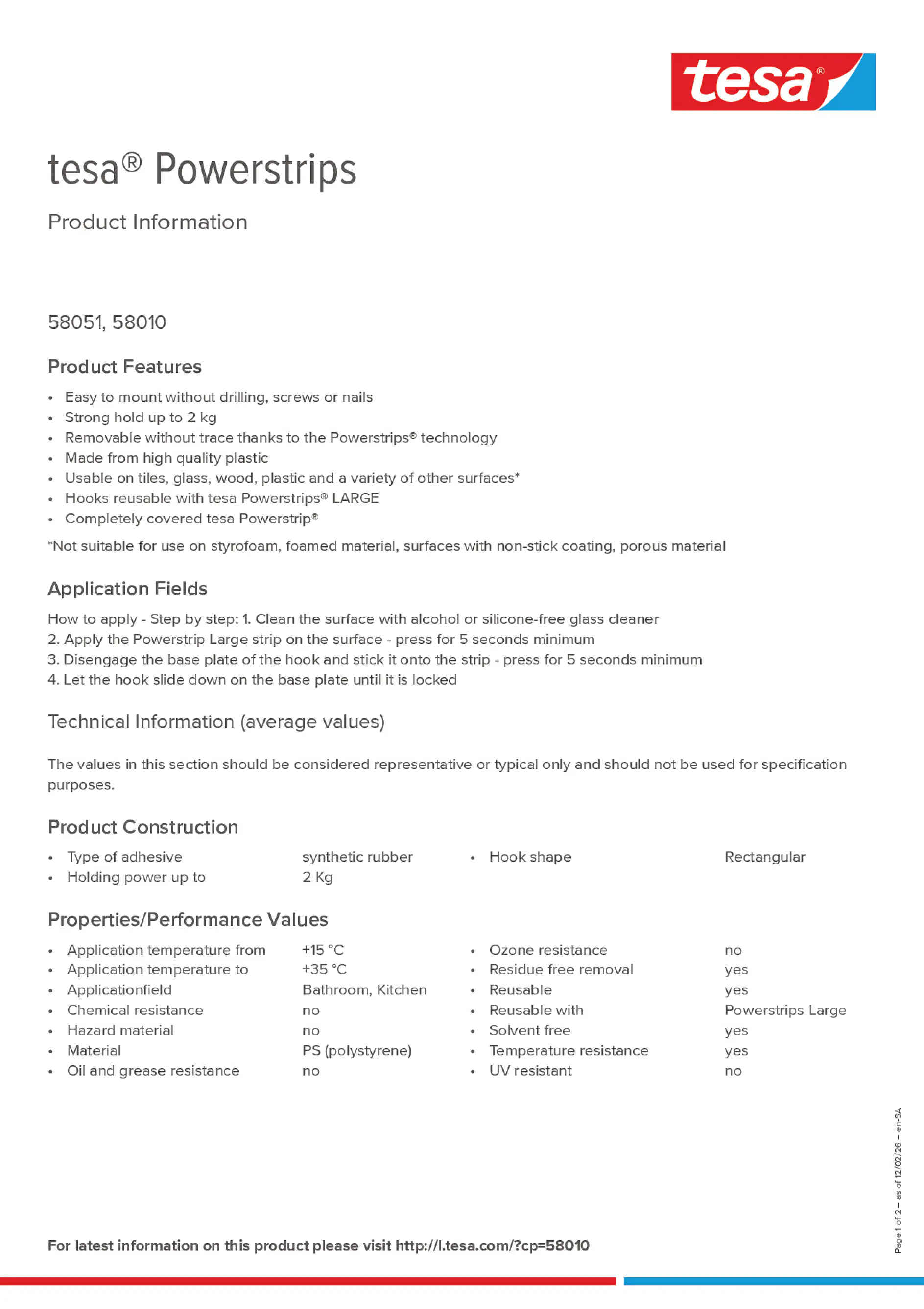 Product information_tesa® Powerstrips 58051_ar-AE_en-AE