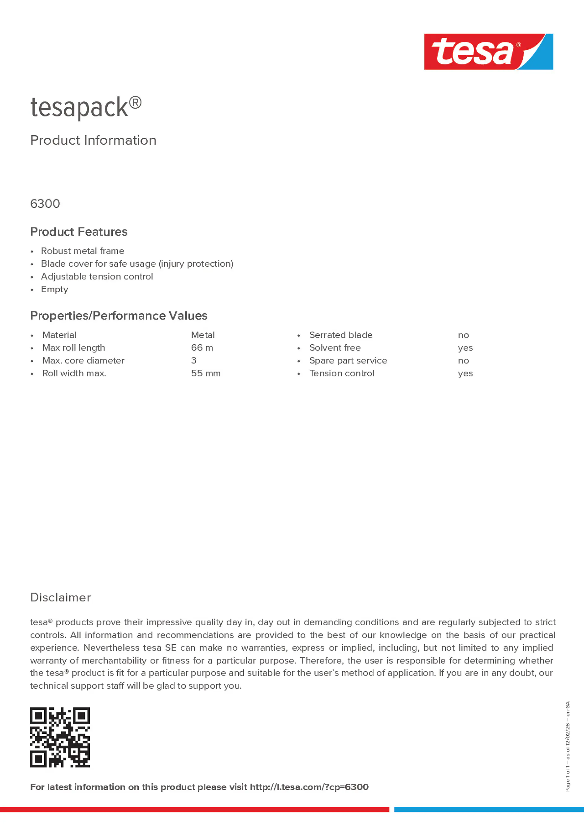 Product information_tesapack® 06300_ar-AE_en-AE