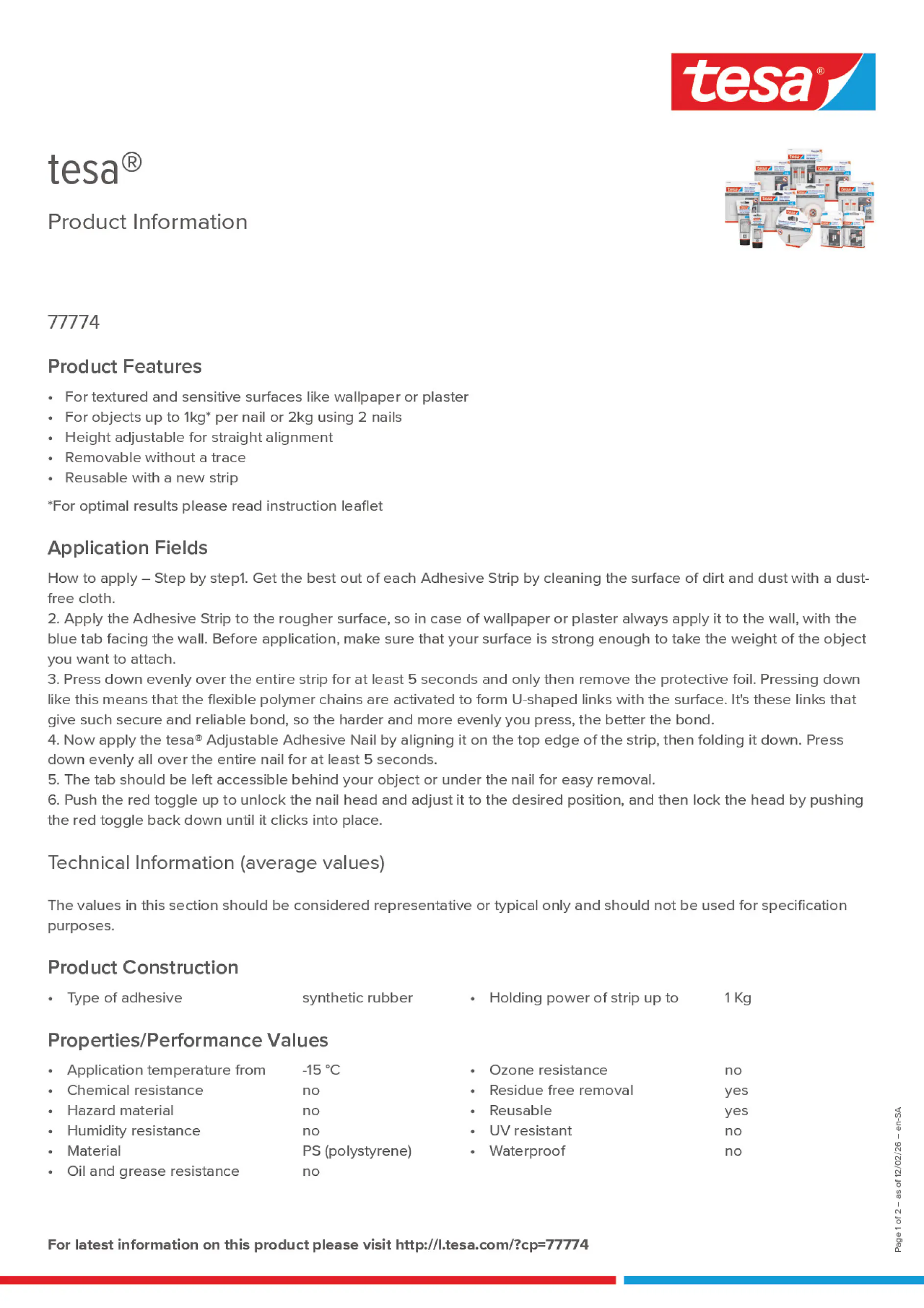 Product information_tesa® 77774_ar-AE_en-AE