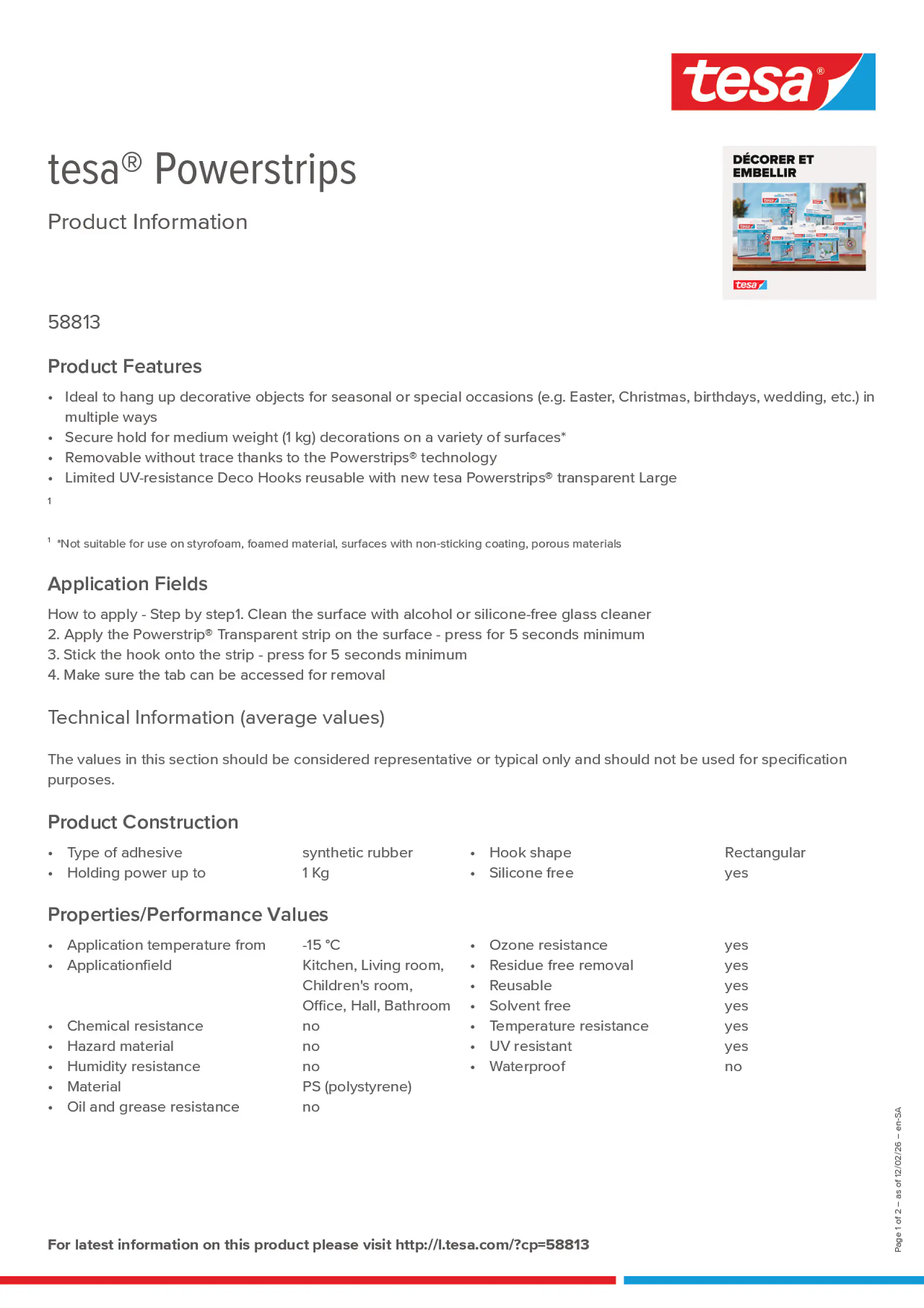 Product information_tesa® Powerstrips 58813_ar-AE_en-AE