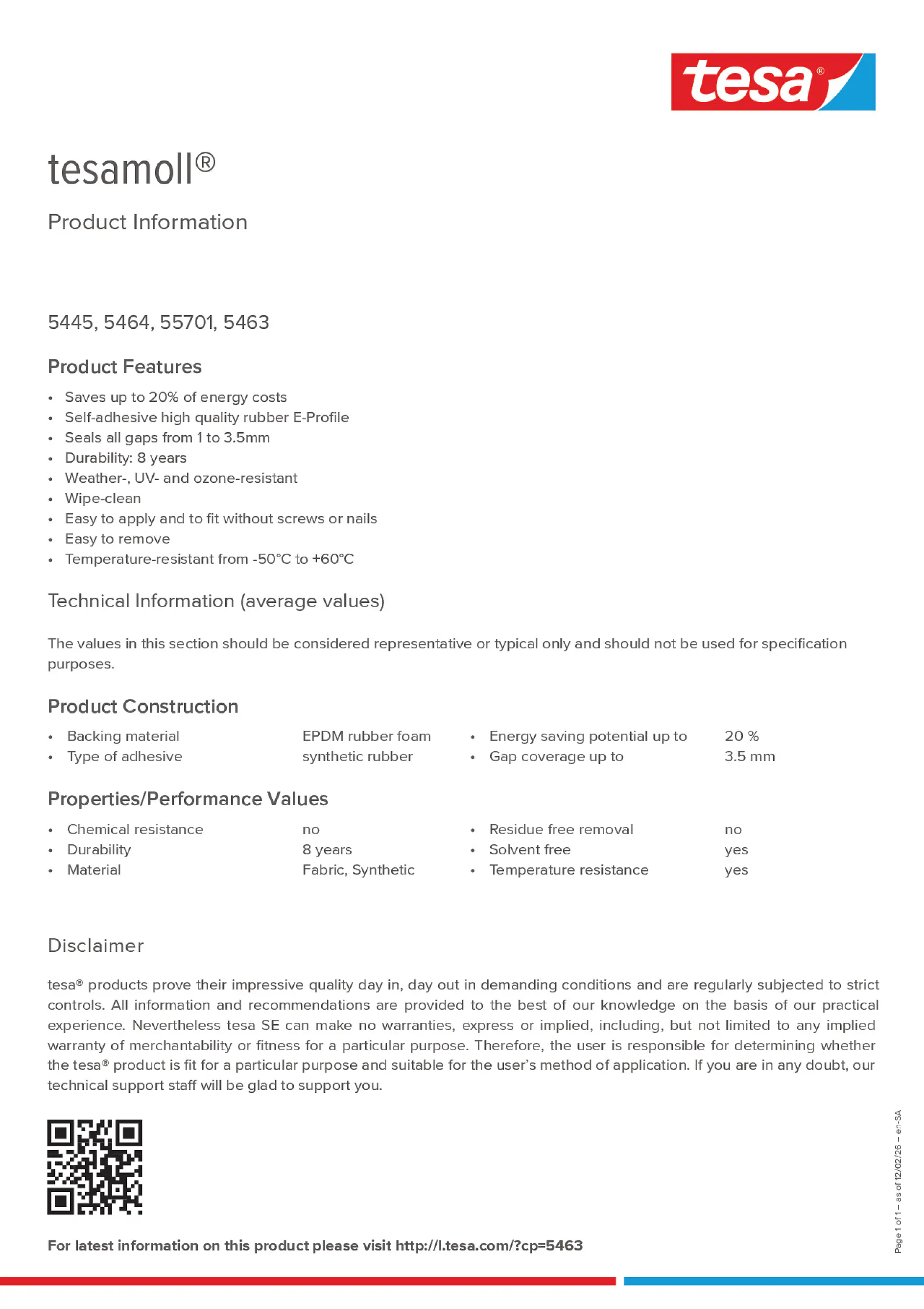 Product information_tesamoll® 5499_ar-AE_en-AE