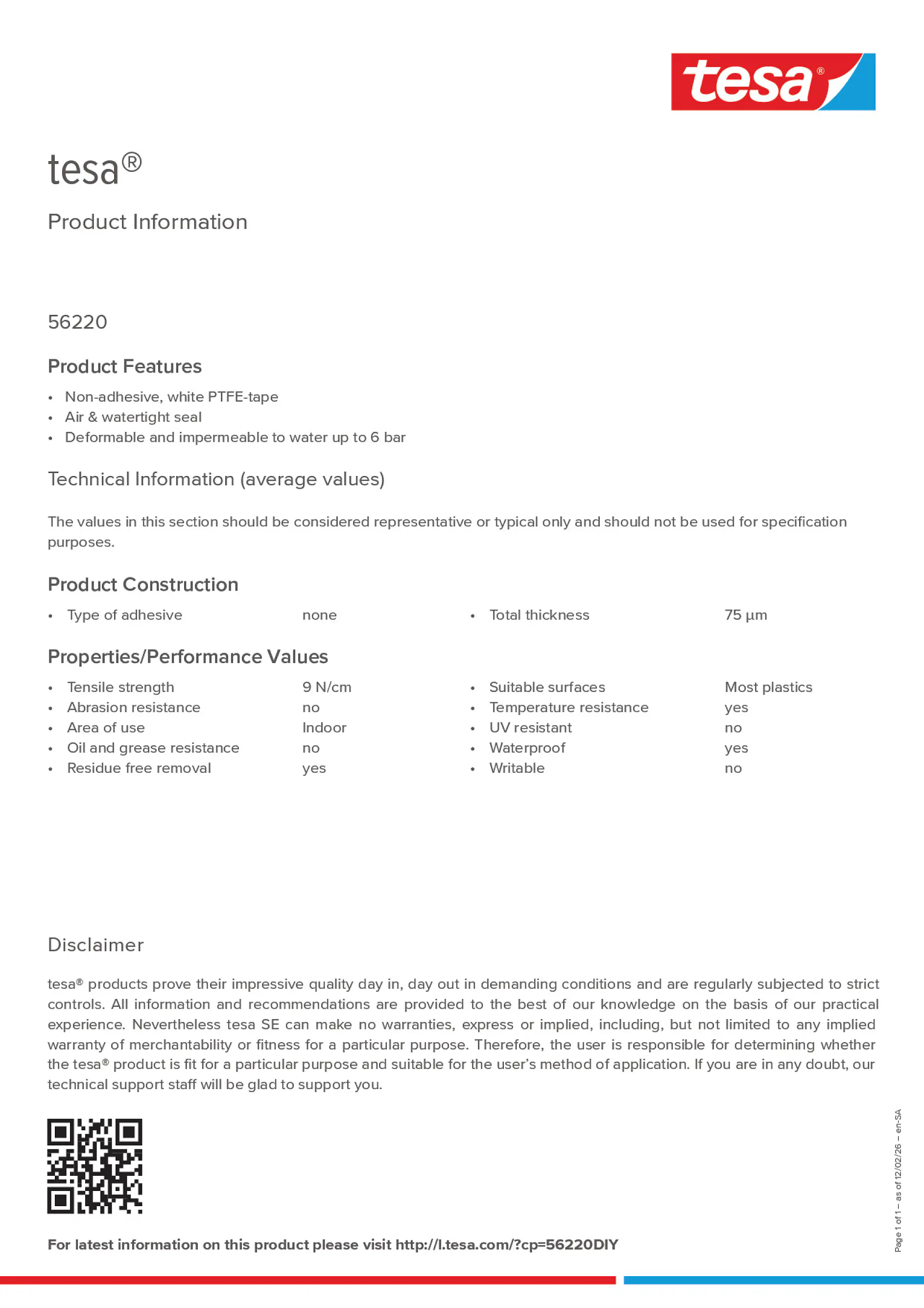 Product information_tesa® 56220_ar-AE_en-AE