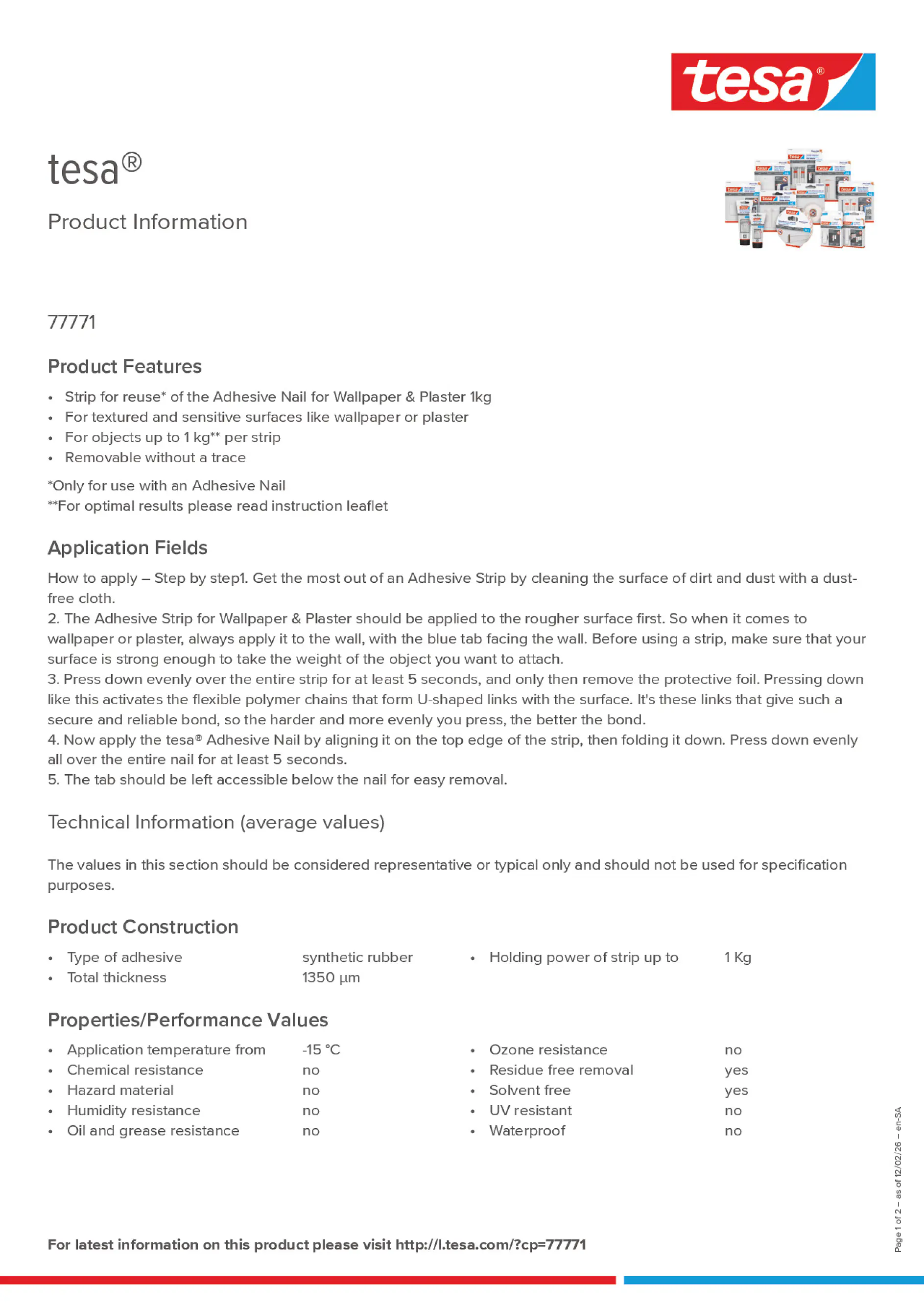 Product information_tesa® 77771_ar-AE_en-AE