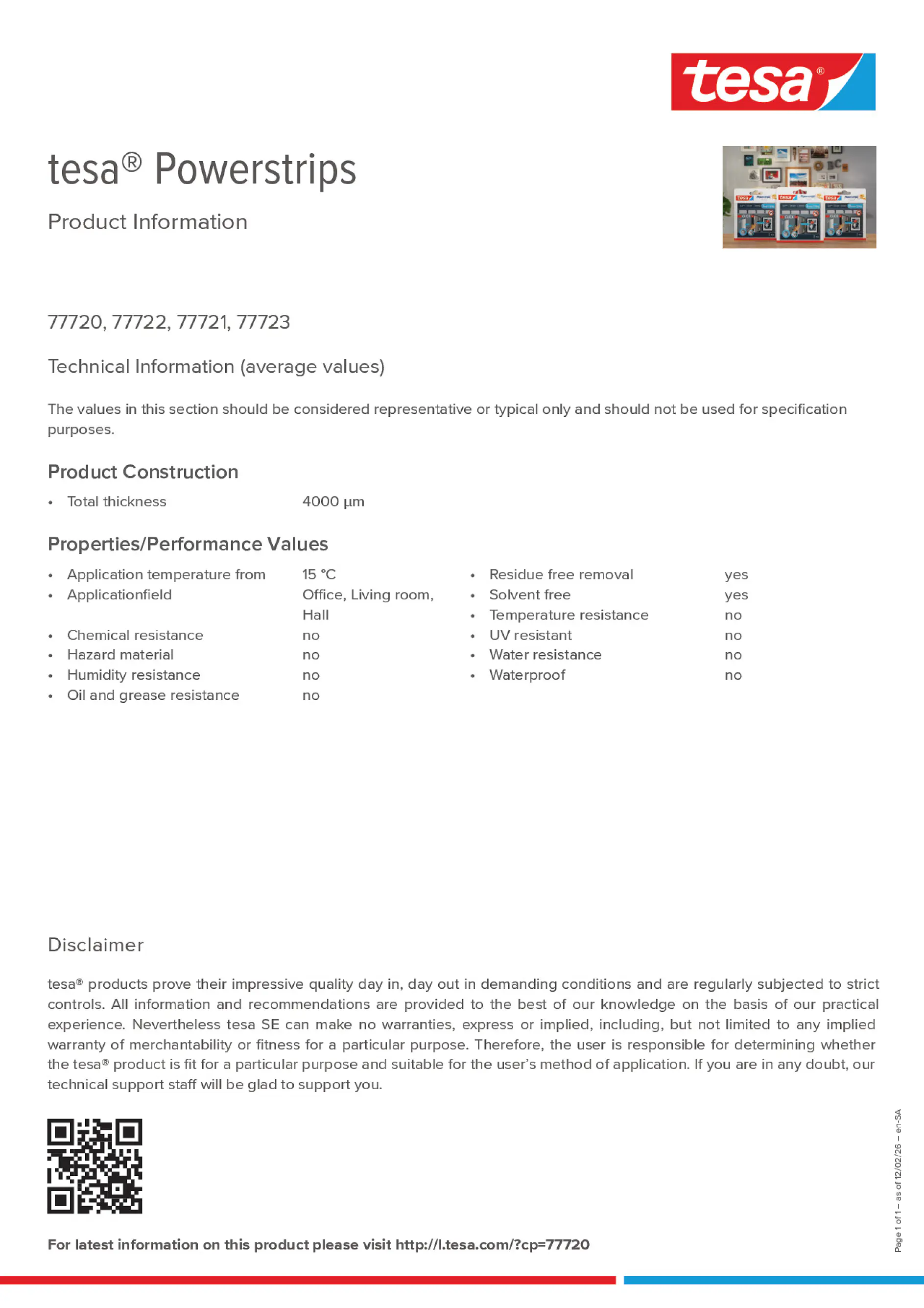 Product information_tesa® Powerstrips 77720_ar-AE_en-AE