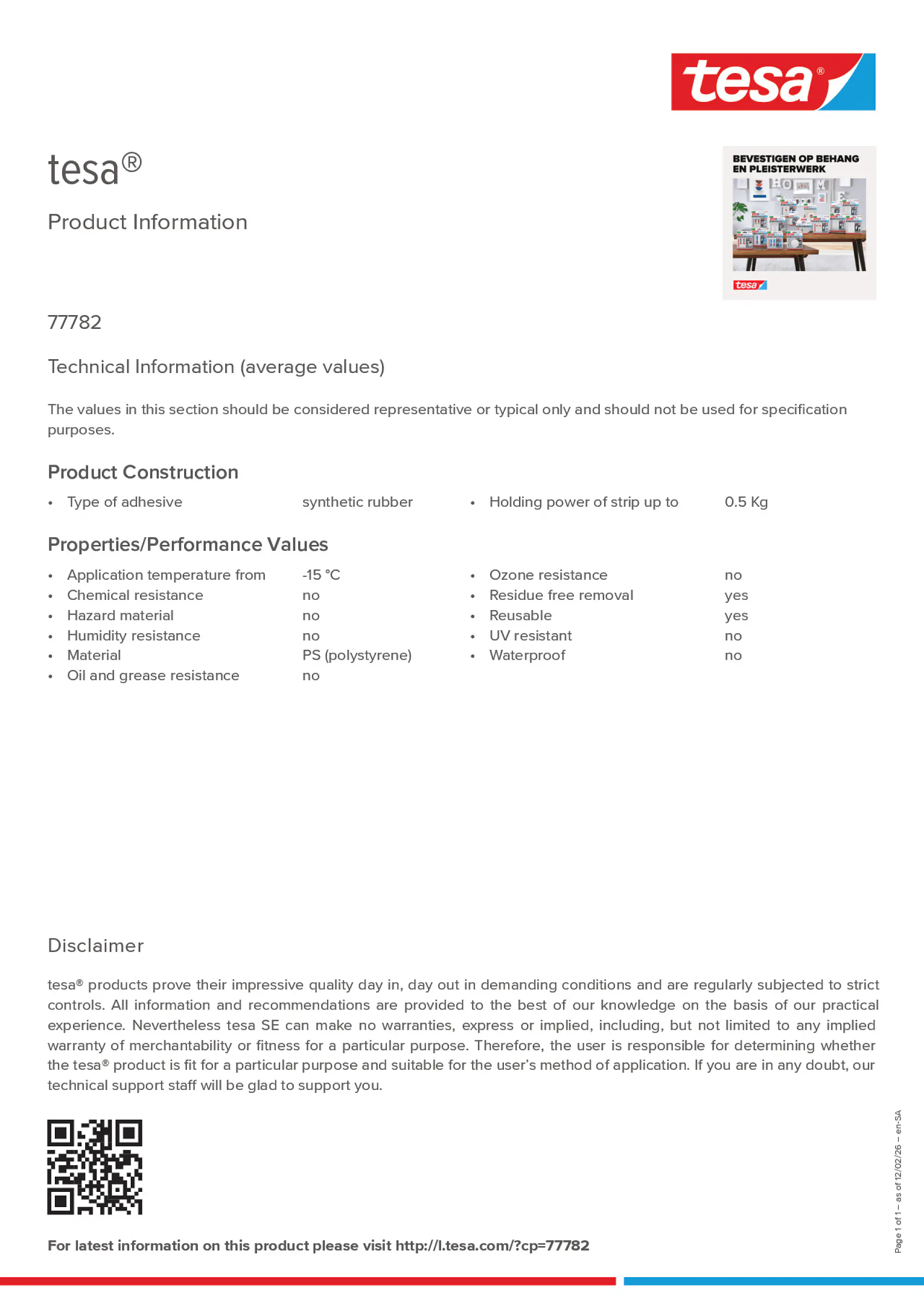 Product information_tesa® 77782_ar-AE_en-AE