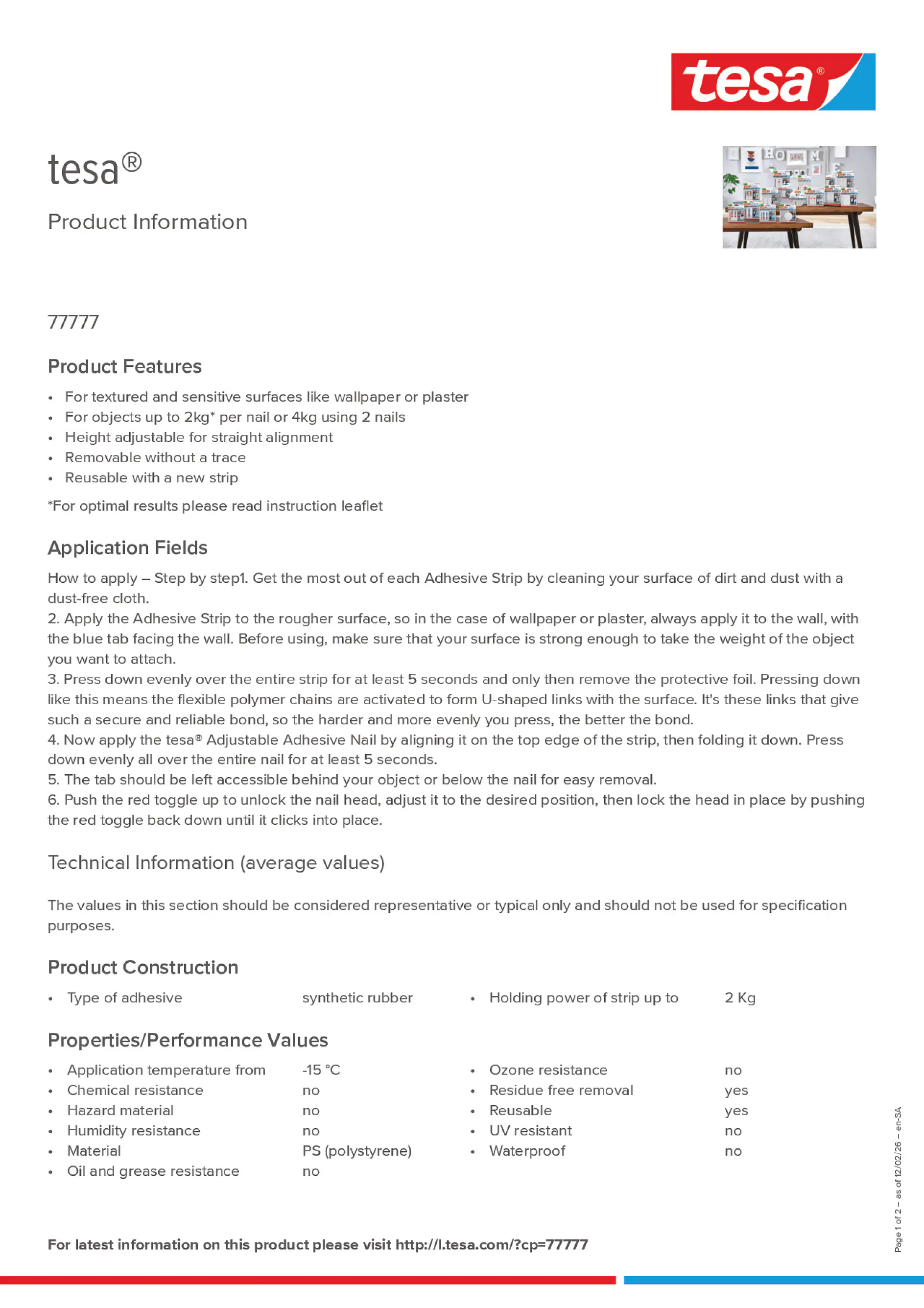 Product information_tesa® 77777_ar-AE_en-AE