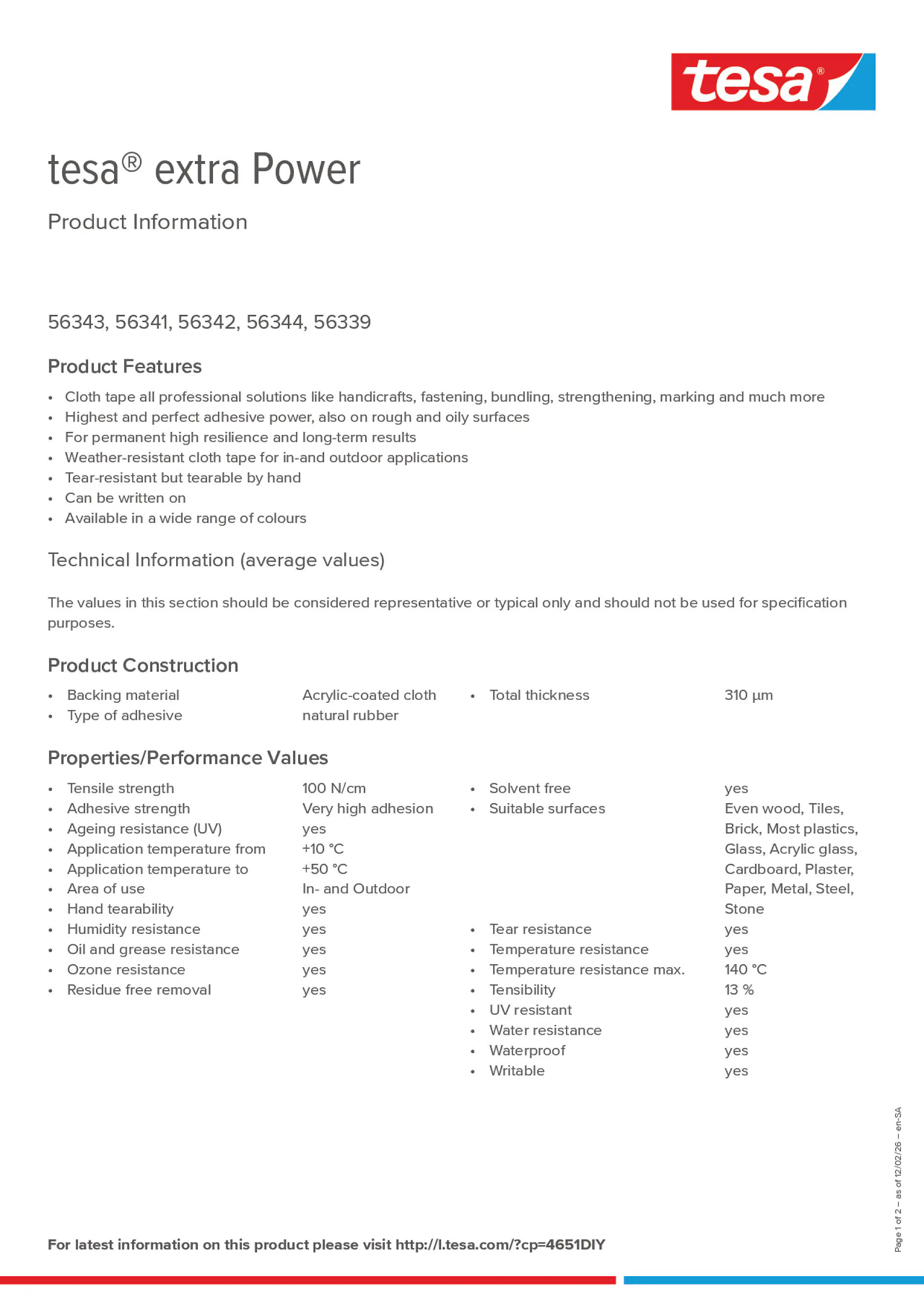 Product information_tesa® extra Power 56339_ar-AE_en-AE
