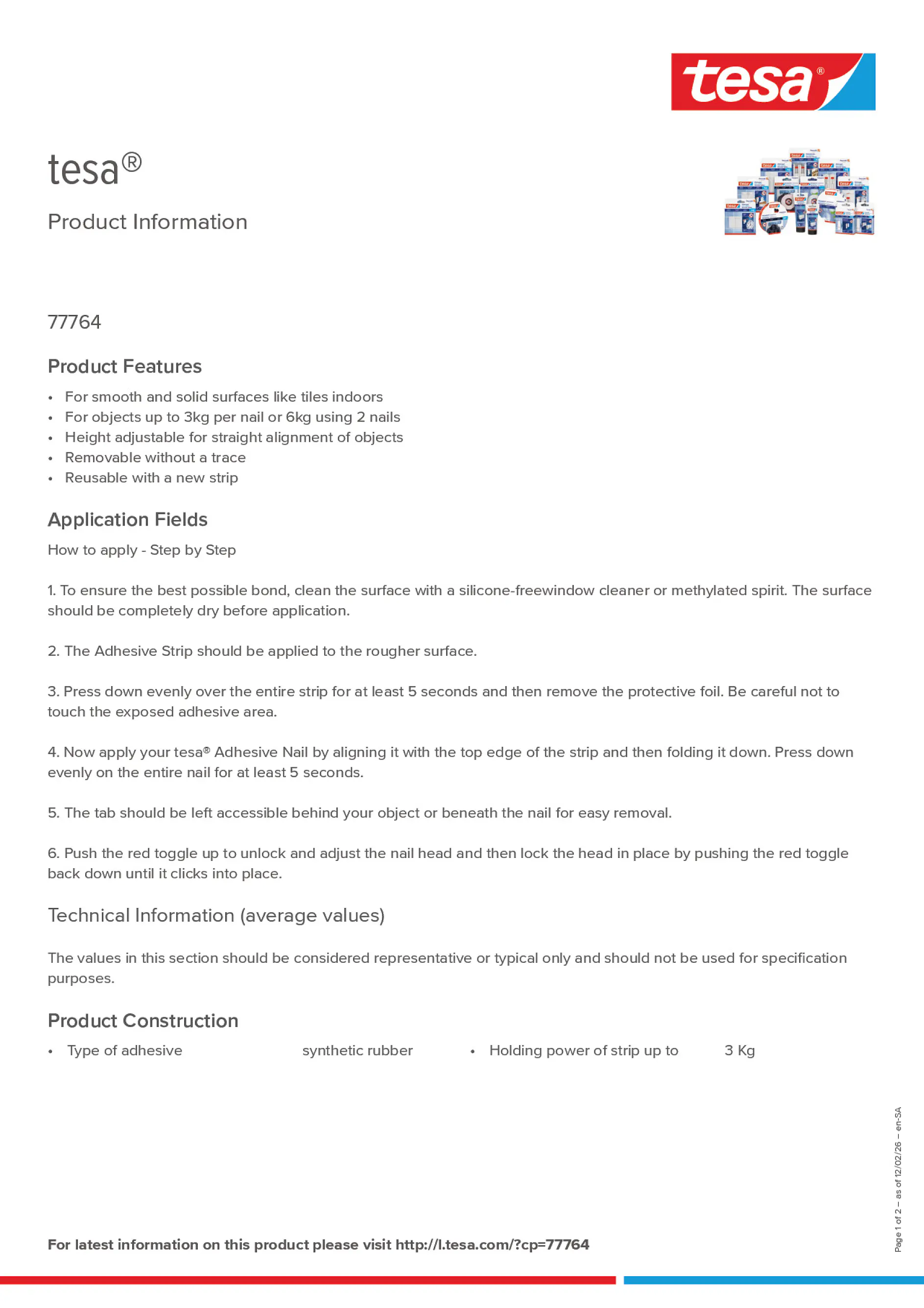 Product information_tesa® 77764_ar-AE_en-AE