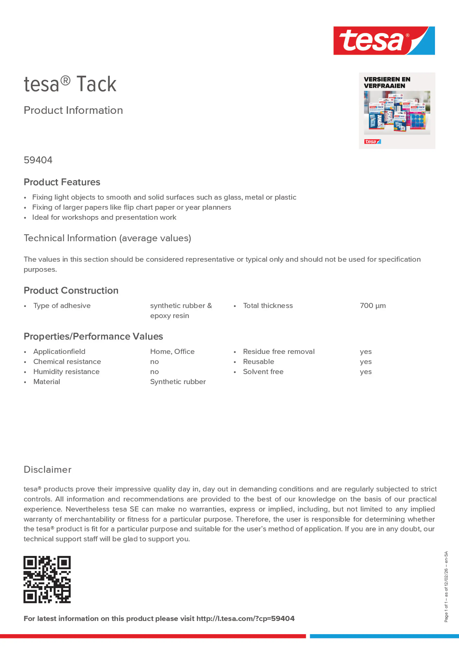 Product information_tesa® Tack 59404_ar-AE_en-AE