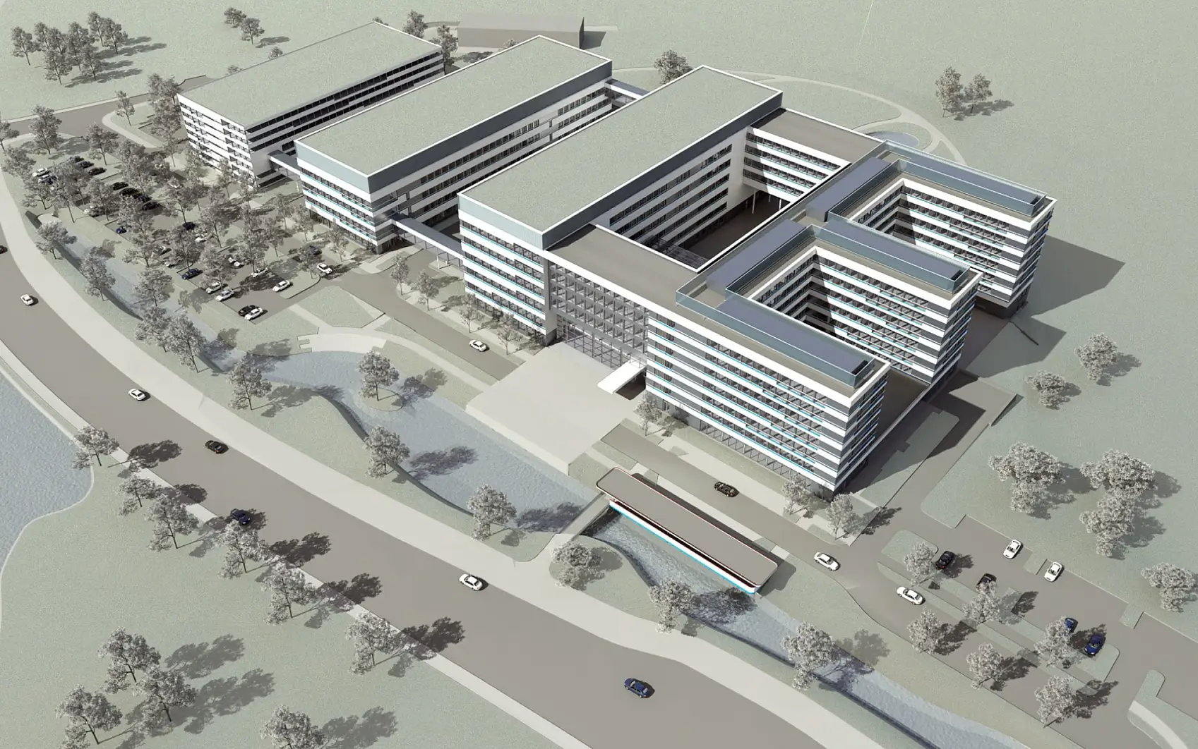 Technical illustration of the new tesa Campus