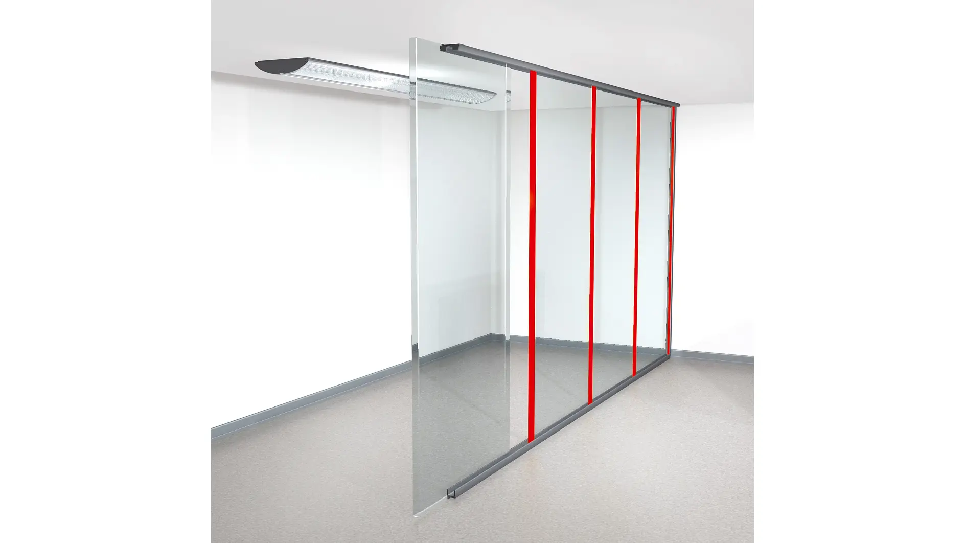 I-profiles for glass partitions