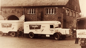 tesa Truck with tesafilm Advertisement from 1952 In the 1950s tesa trucks and also branded trains and busses could be seen all over Germany.