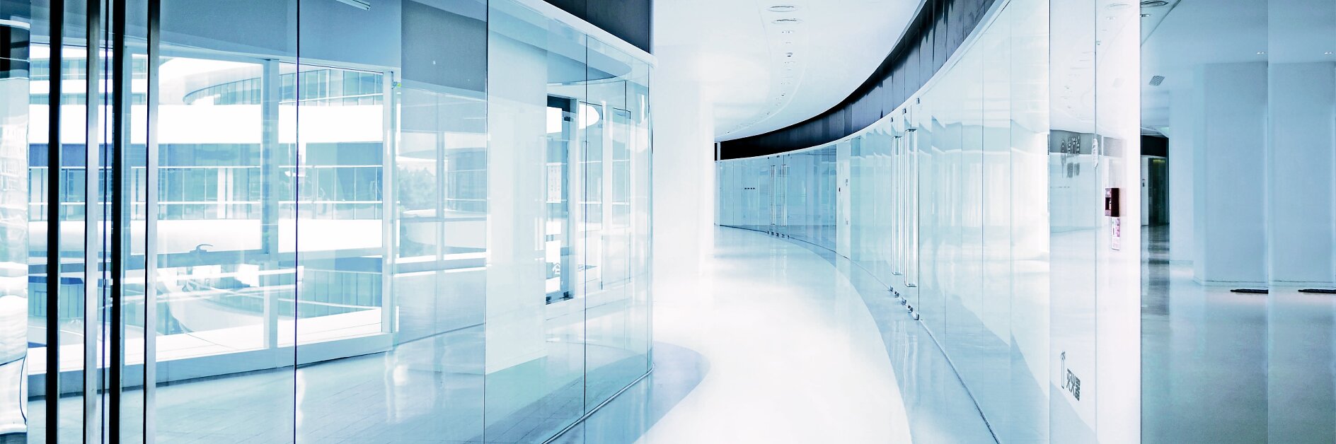 Adhesive bonding of glass partitions