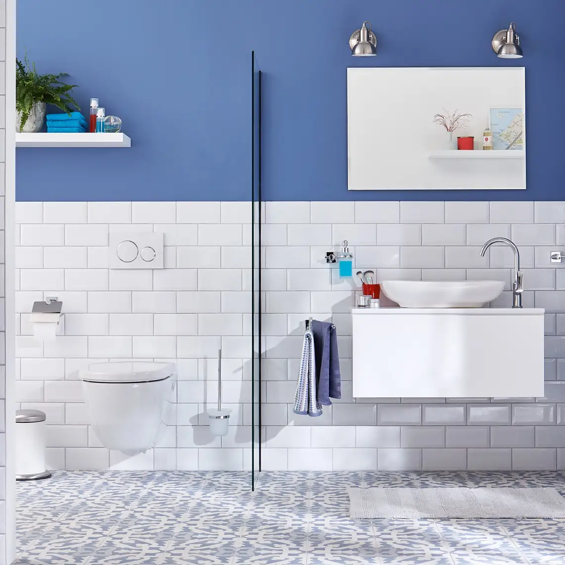 Beauty meets confidence to cover your bathroom needs.