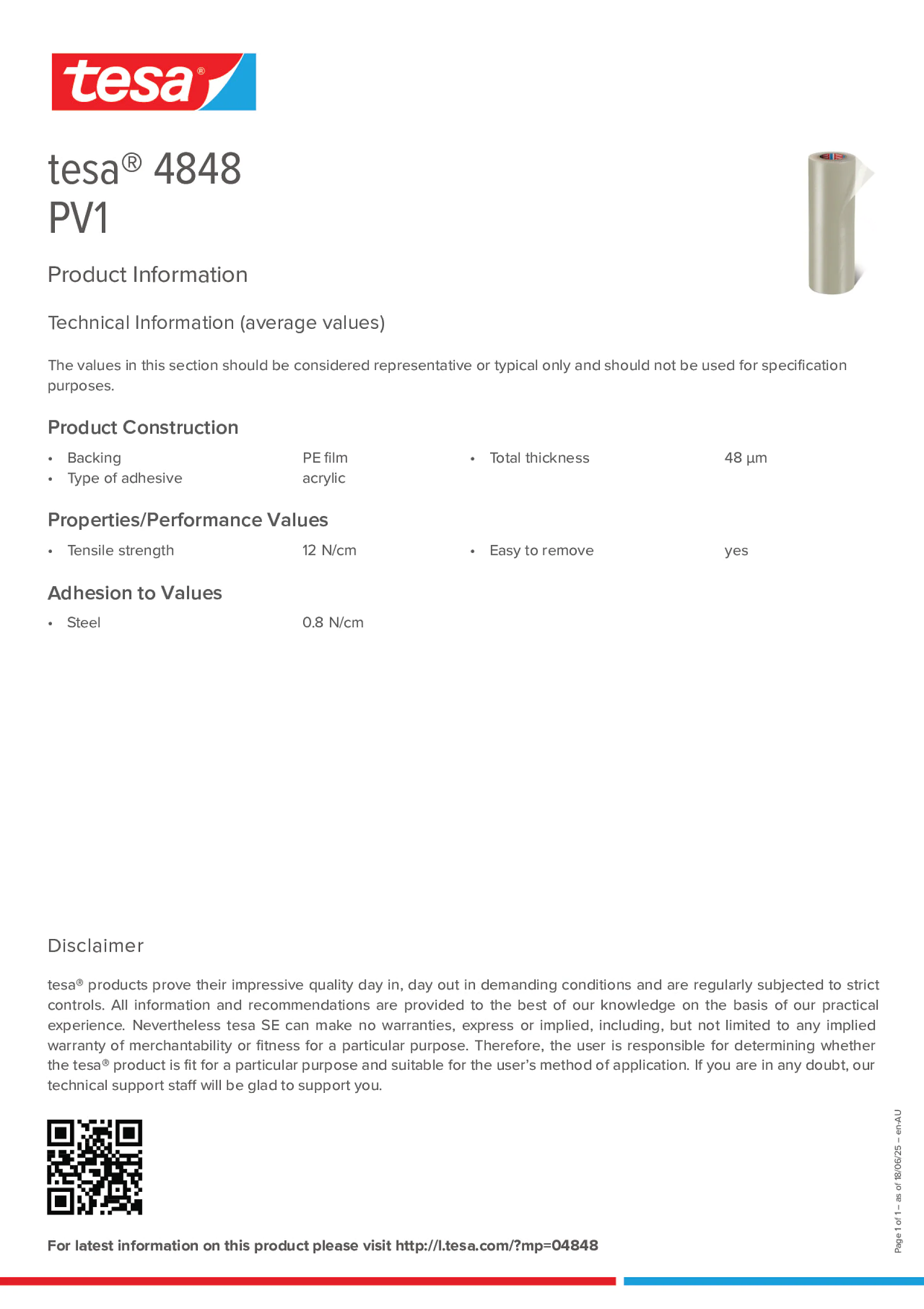 Product information_tesa® 4848_en-AU