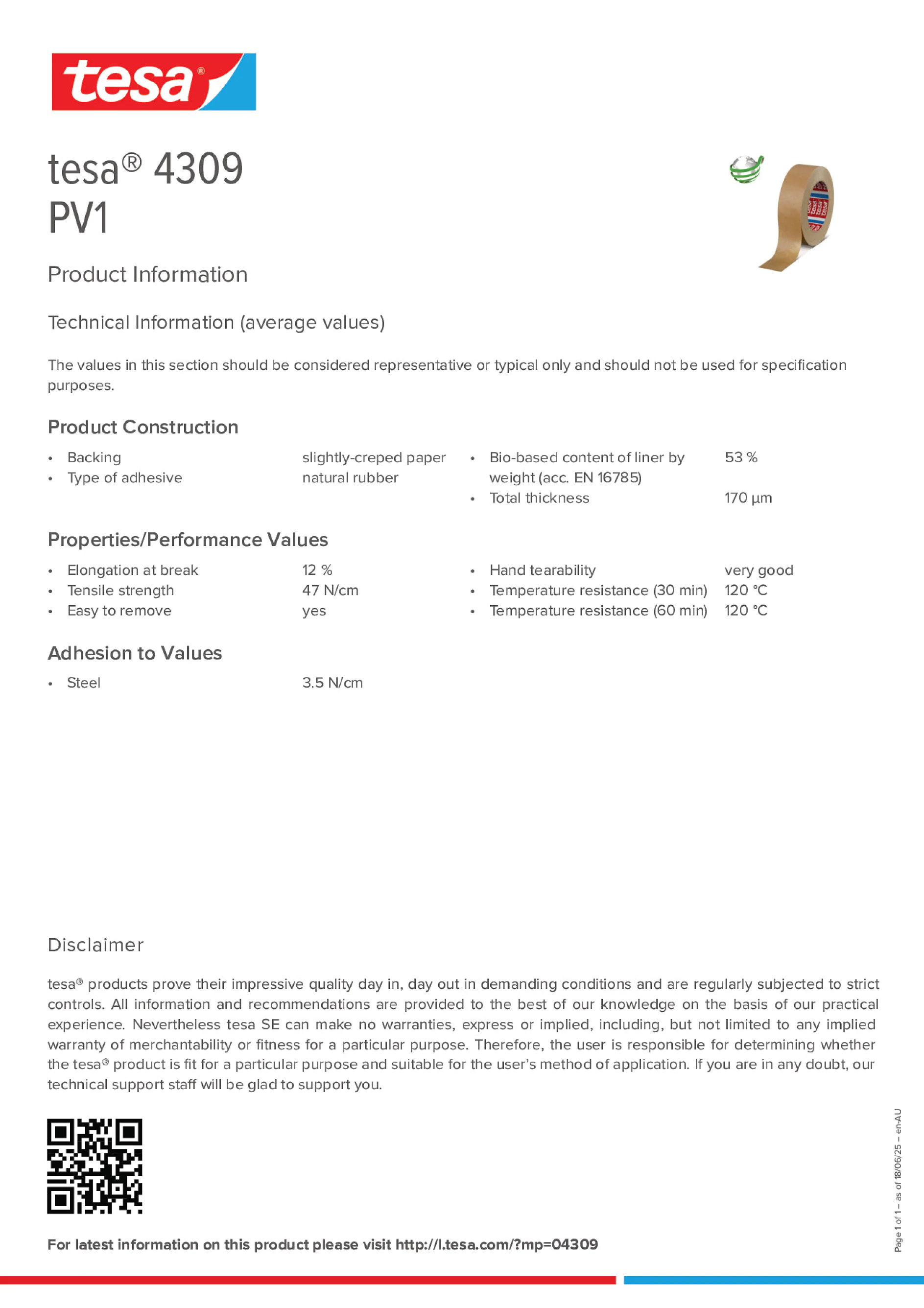 Product information_tesa® 04309_en-AU
