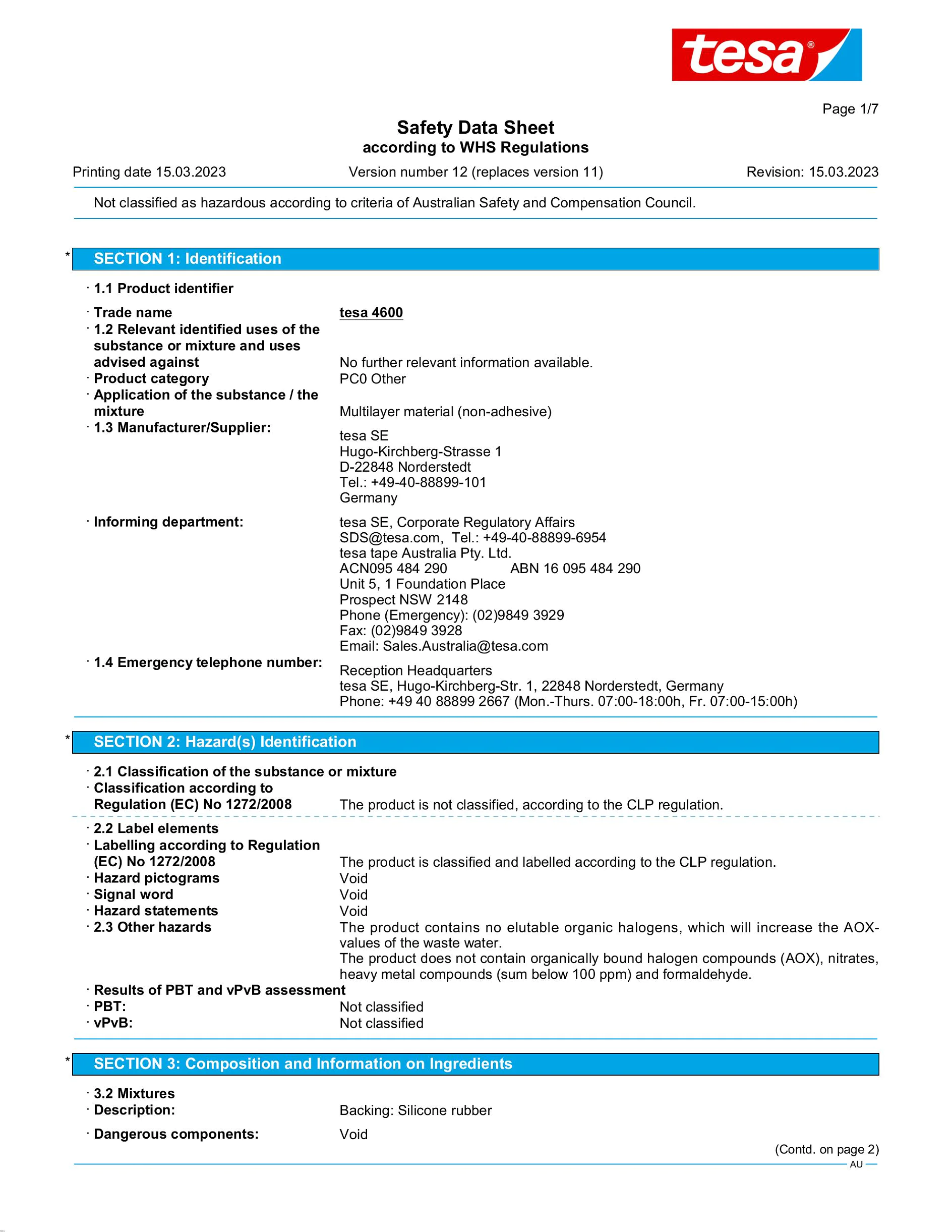 Safety data sheet_tesa® 04600_en-AU_v12