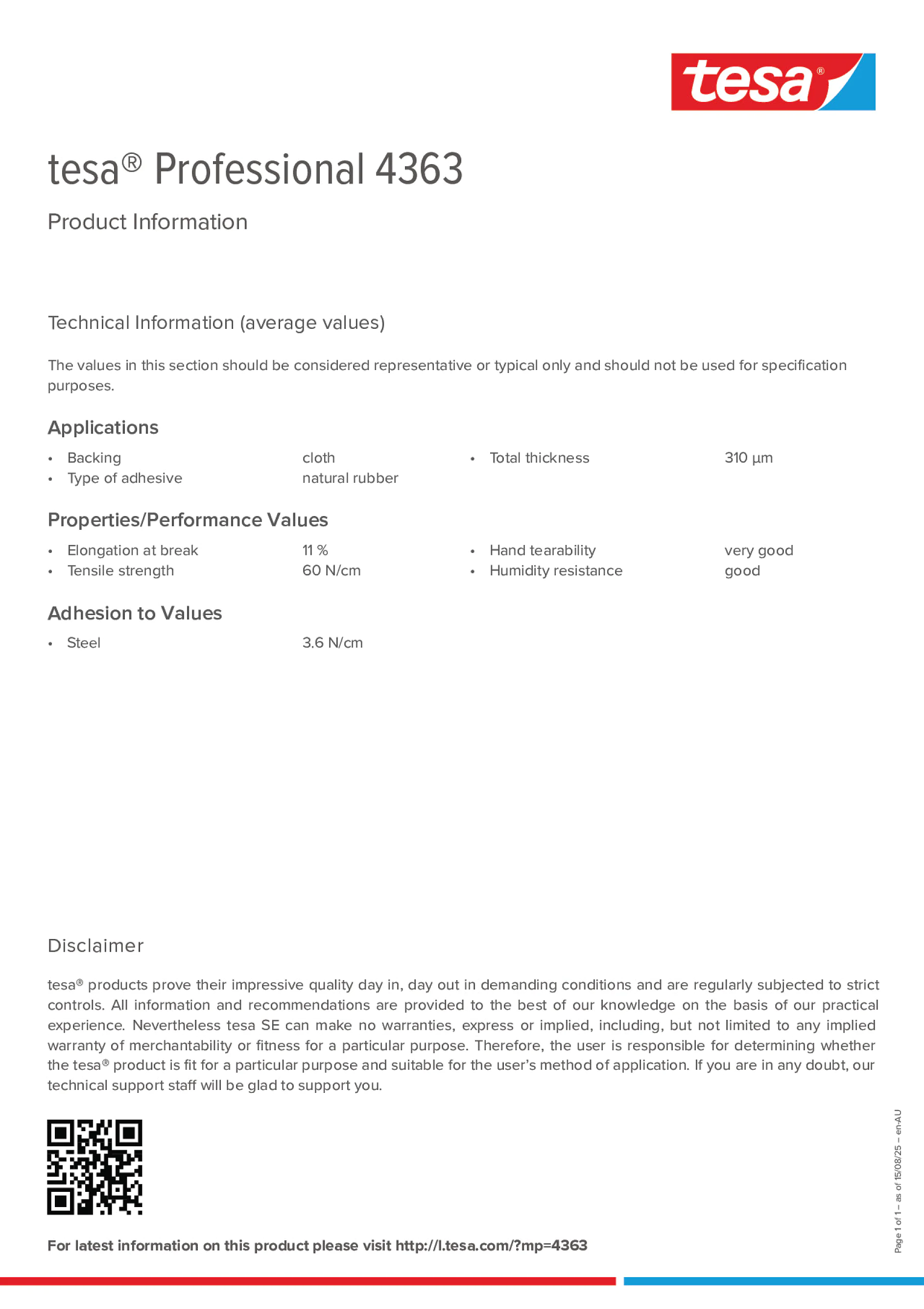 Product information_tesa® Professional 04363_en-AU