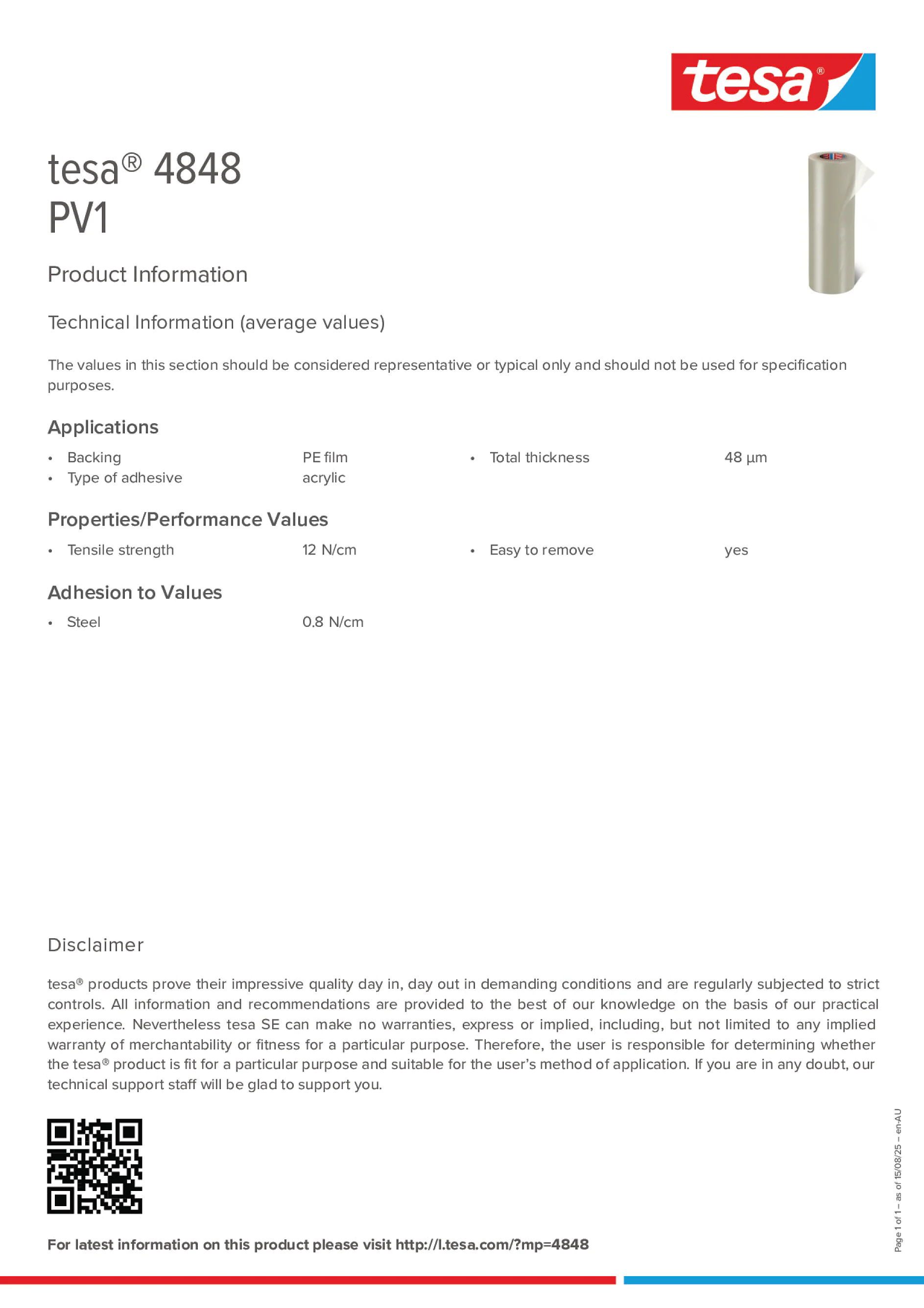 Product information_tesa® 4848_en-AU