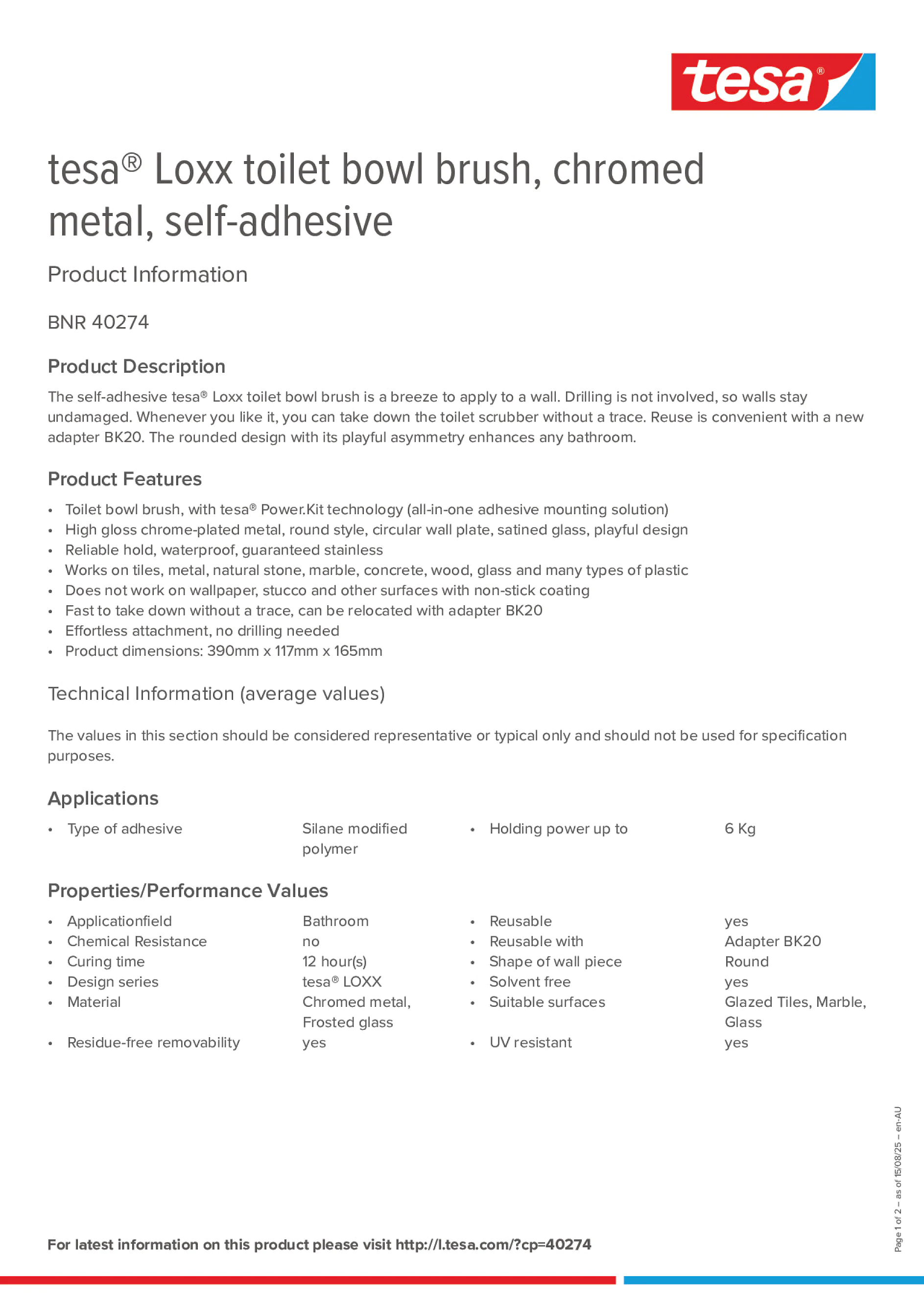 Product information_tesa® 40274_en-AU