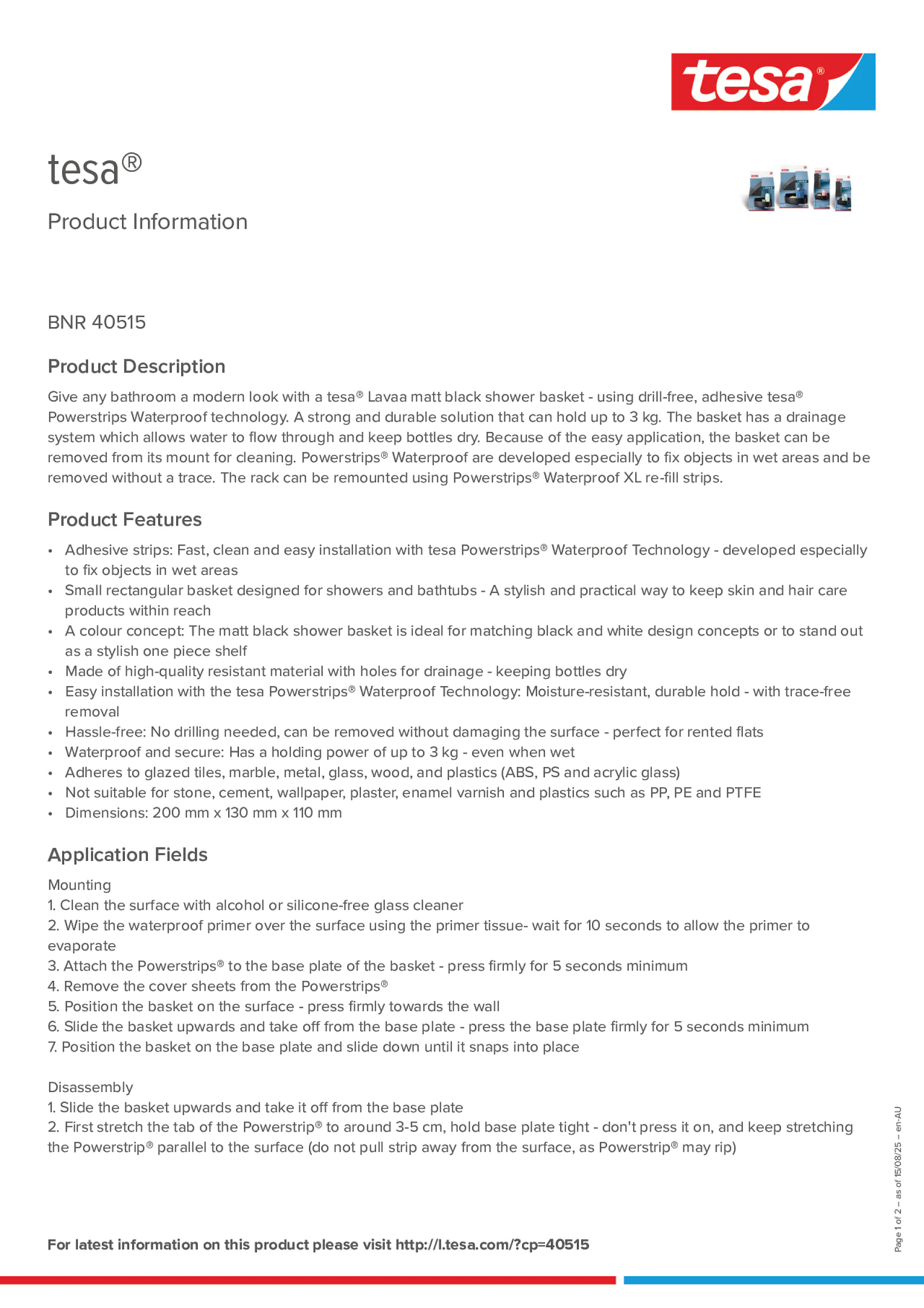 Product information_tesa® 40515_en-AU