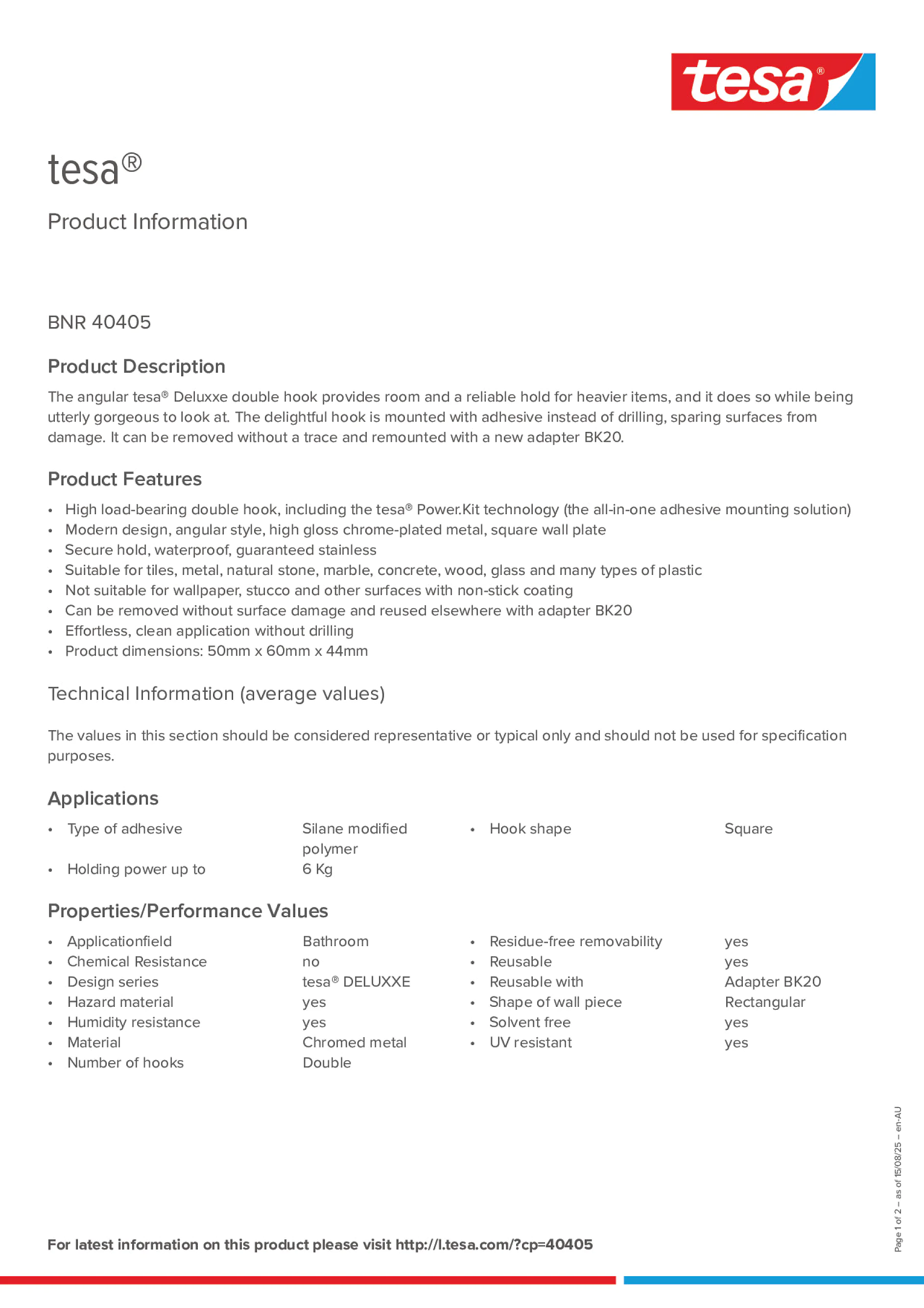 Product information_tesa® 40405_en-AU