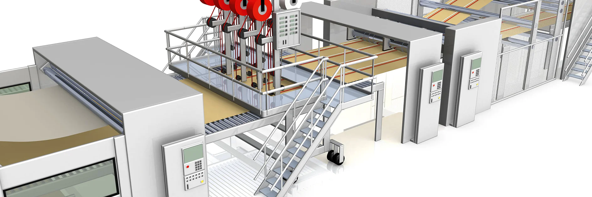 In-line design tape application corrugator